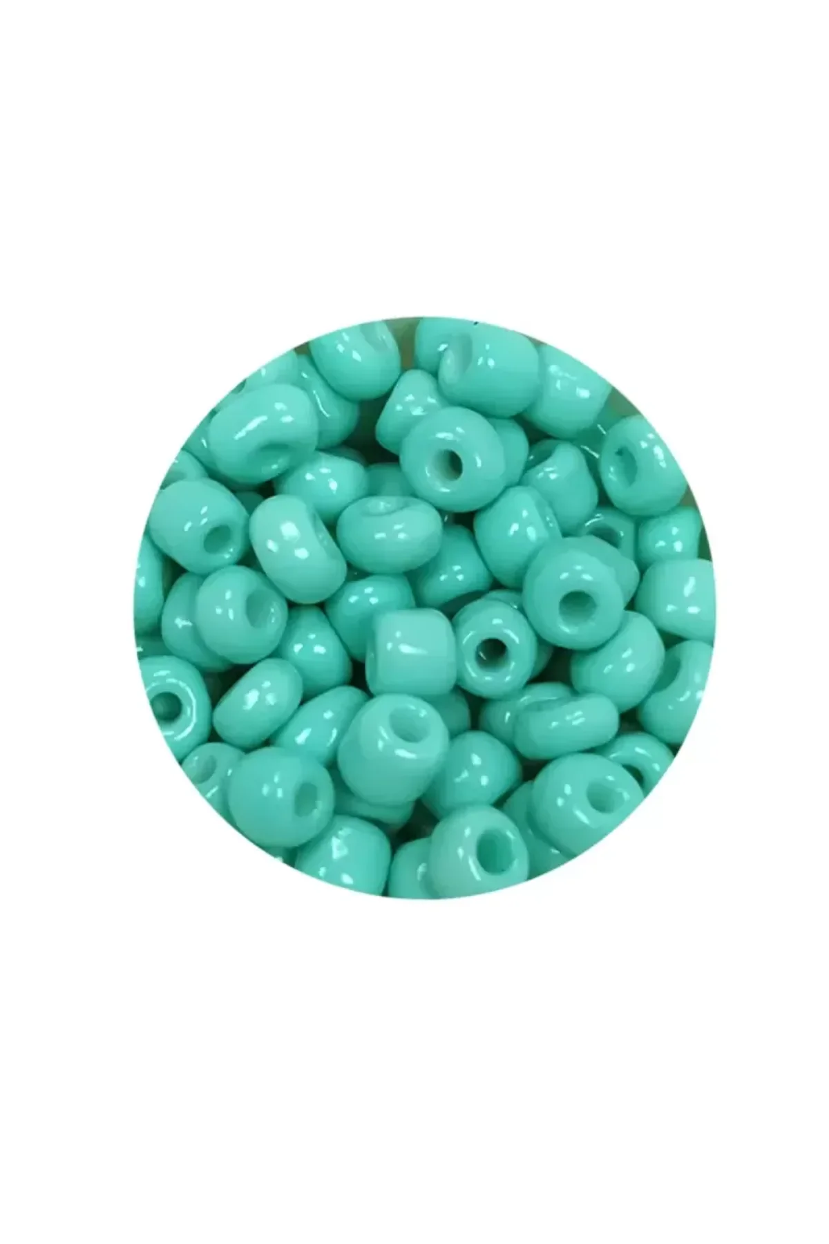 Dökme Cam Kum Boncuk Büyük Boy (6/0) 4 mm - 20 Gram - Açık Yeşil - BNC088 - Just Cheap Store Görsel 2