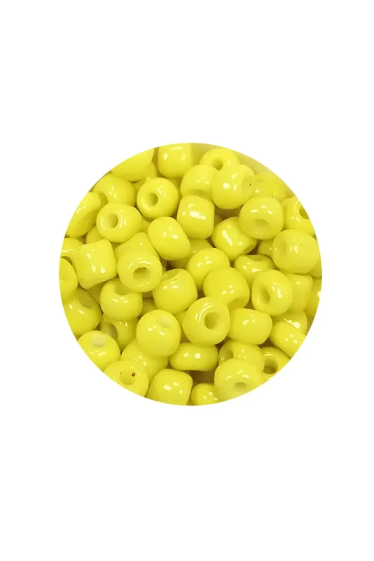Dökme Cam Kum Boncuk Büyük Boy (6/0) 4 mm - 20 Gram - Sarı - BNC090 - Just Cheap Store Görsel 2