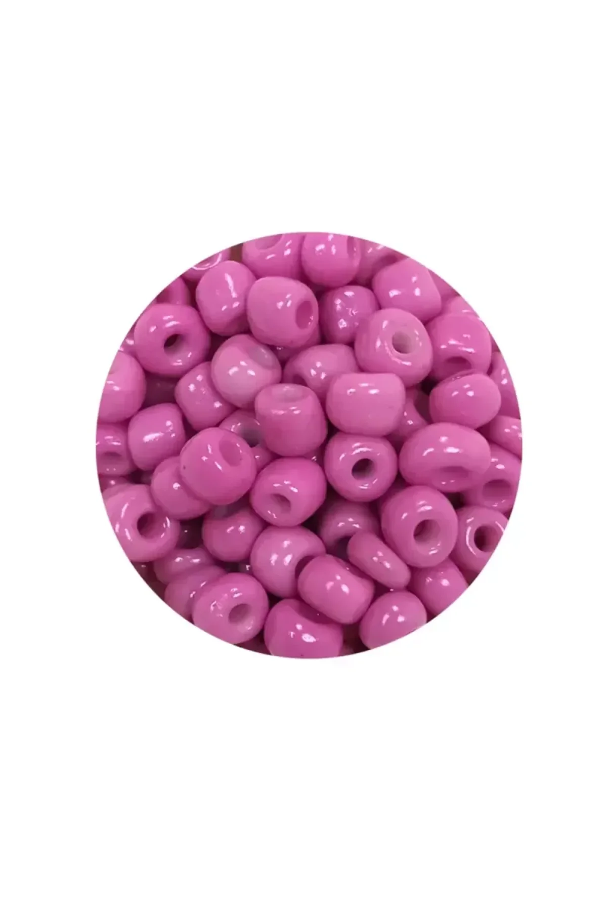 Dökme Cam Kum Boncuk Büyük Boy (6/0) 4 mm - 20 Gram - Koyu Pembe - BNC091 - Just Cheap Store Görsel 2