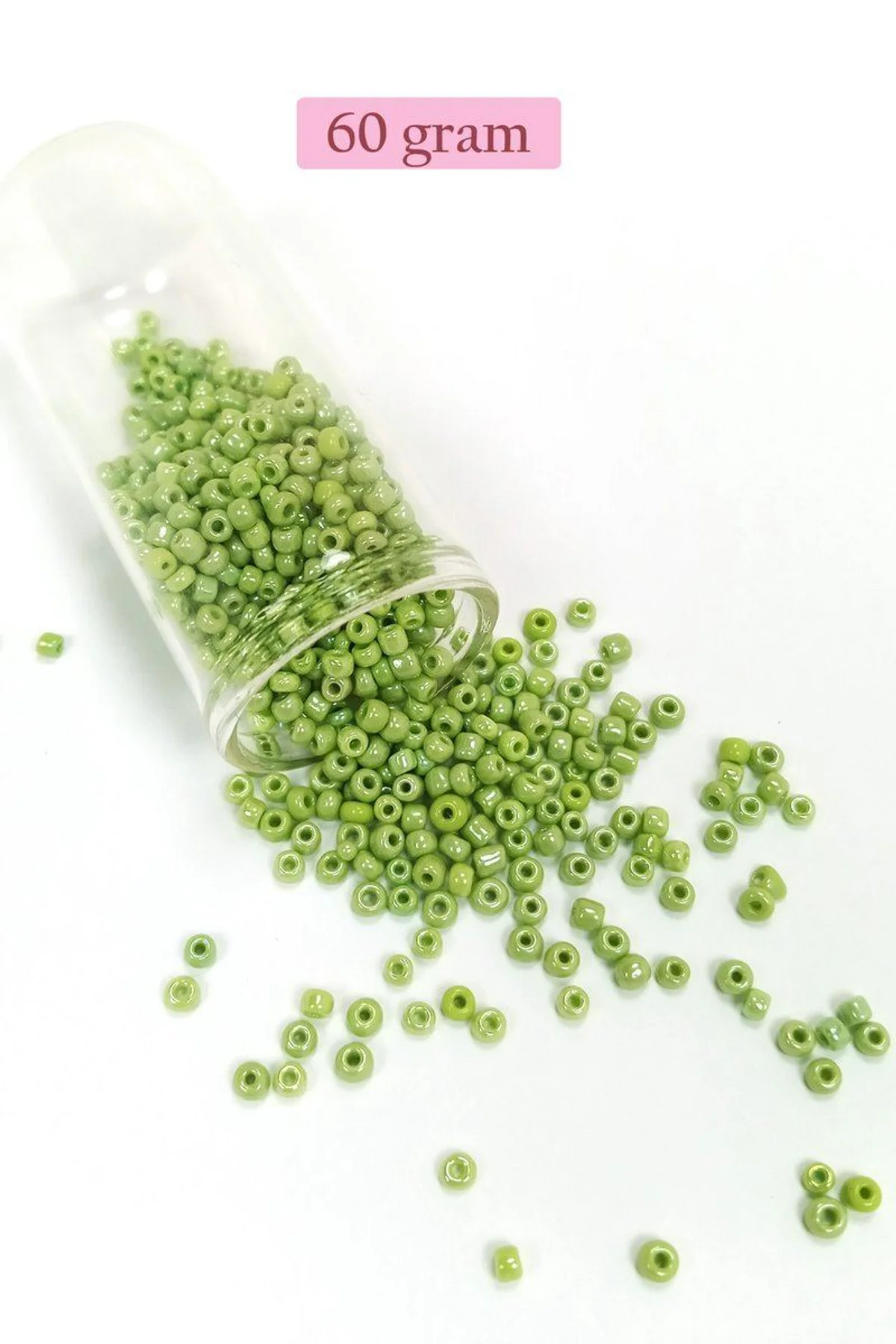 Dökme Cam Kum Boncuk (8/0) 3 mm - 60 Gram - Çimen Yeşili - BNC193 - Just Cheap Store Görsel 5