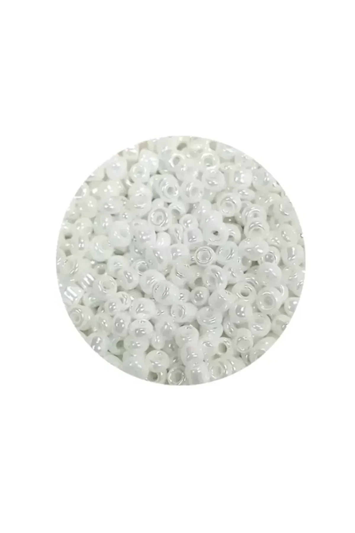 Dökme Cam Kum Boncuk (8/0) 3 mm - 60 Gram - Parlak Beyaz - BNC194 - Just Cheap Store Görsel 2