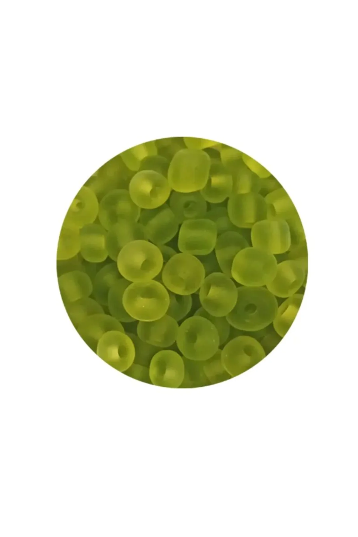 Dökme Cam Kum Boncuk Büyük Boy (6/0) 4 mm - 20 Gram - Şeffaf Mat Yeşil - BNC092 - Just Cheap Store Görsel 4