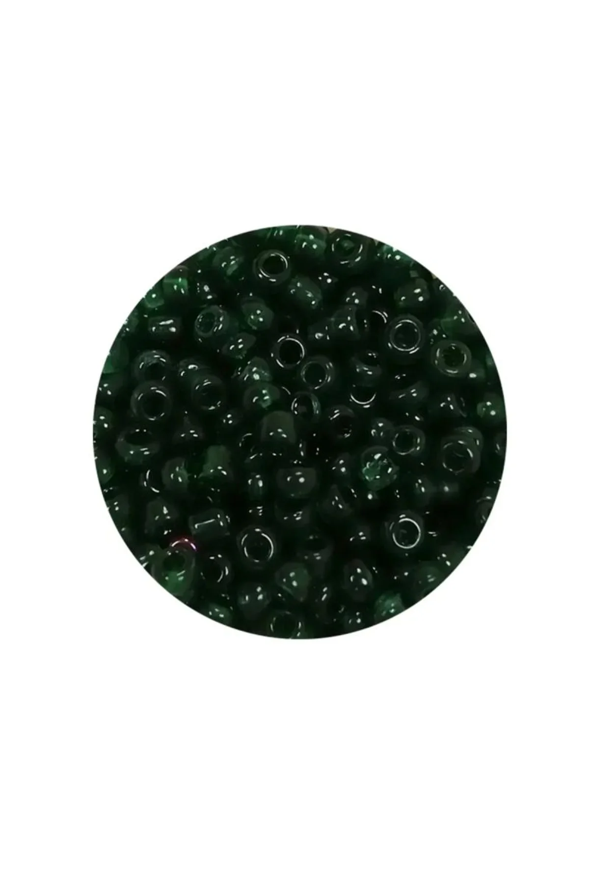 Dökme Cam Kum Boncuk (8/0) 3 mm - 60 Gram - Şeffaf Koyu Yeşil - BNC196 - Just Cheap Store Görsel 4