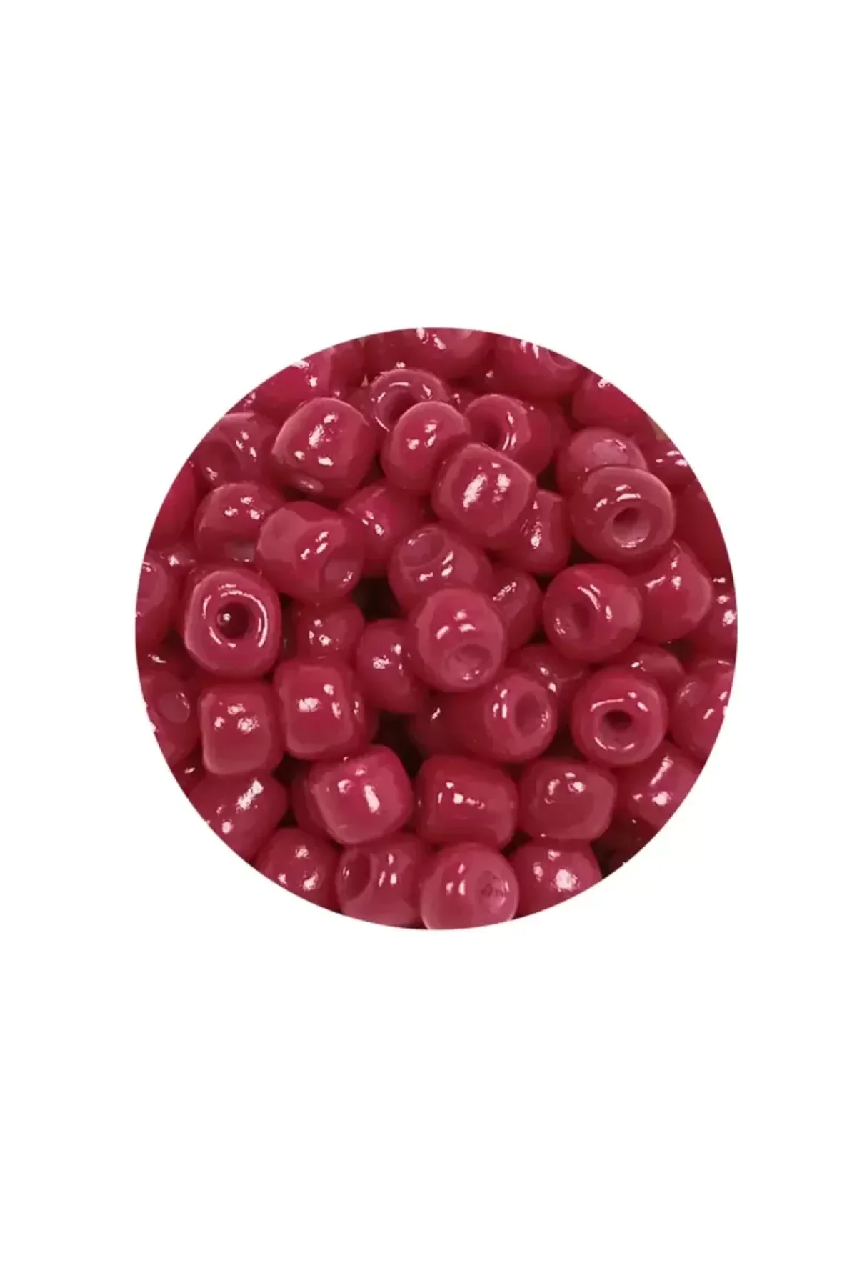 Dökme Cam Kum Boncuk Büyük Boy (6/0) 4 mm - 20 Gram - Bordo - BNC097 - Just Cheap Store Görsel 2