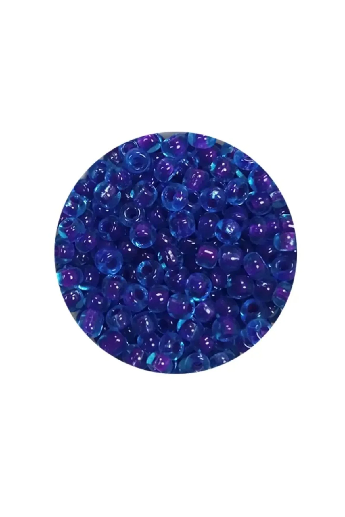 Dökme Cam Kum Boncuk (8/0) 3 mm - 60 Gram - Şeffaf Koyu Mavi - BNC202 - Just Cheap Store Görsel 4