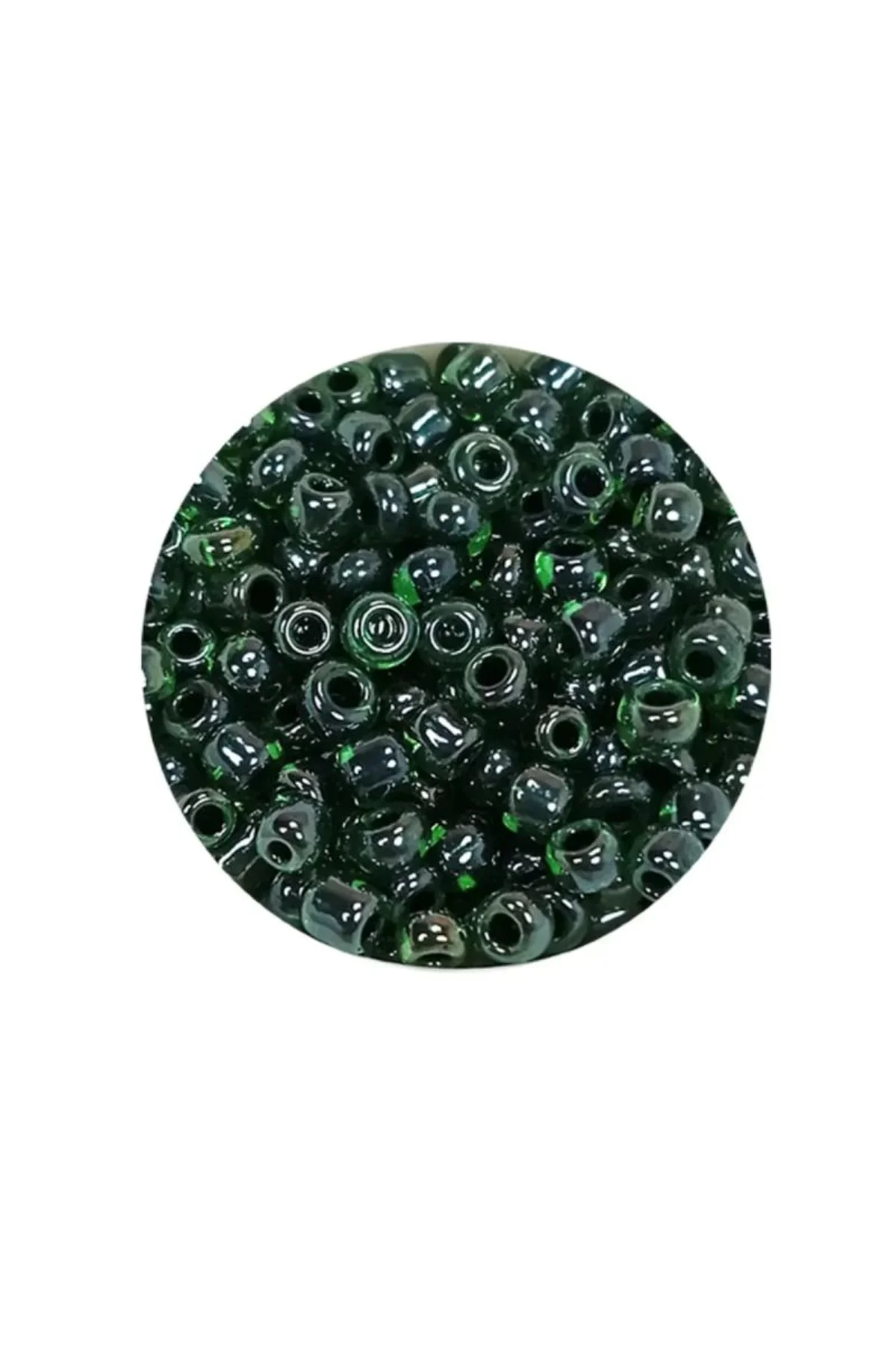 Dökme Cam Kum Boncuk (8/0) 3 mm - 60 Gram - Parlak Yeşil - BNC203 - Just Cheap Store Görsel 4