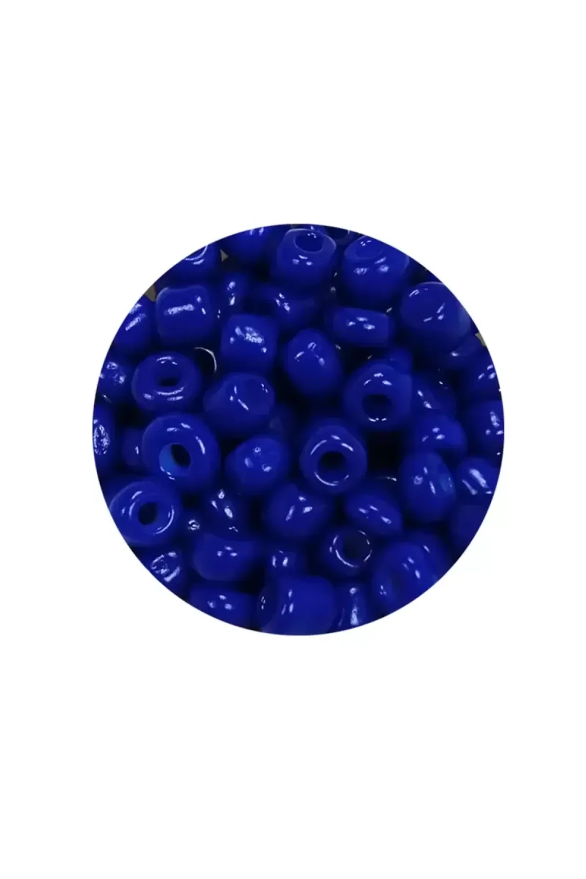 Dökme Cam Kum Boncuk Büyük Boy (6/0) 4 mm - 20 Gram - Koyu Mavi - BNC103 - Just Cheap Store Görsel 2