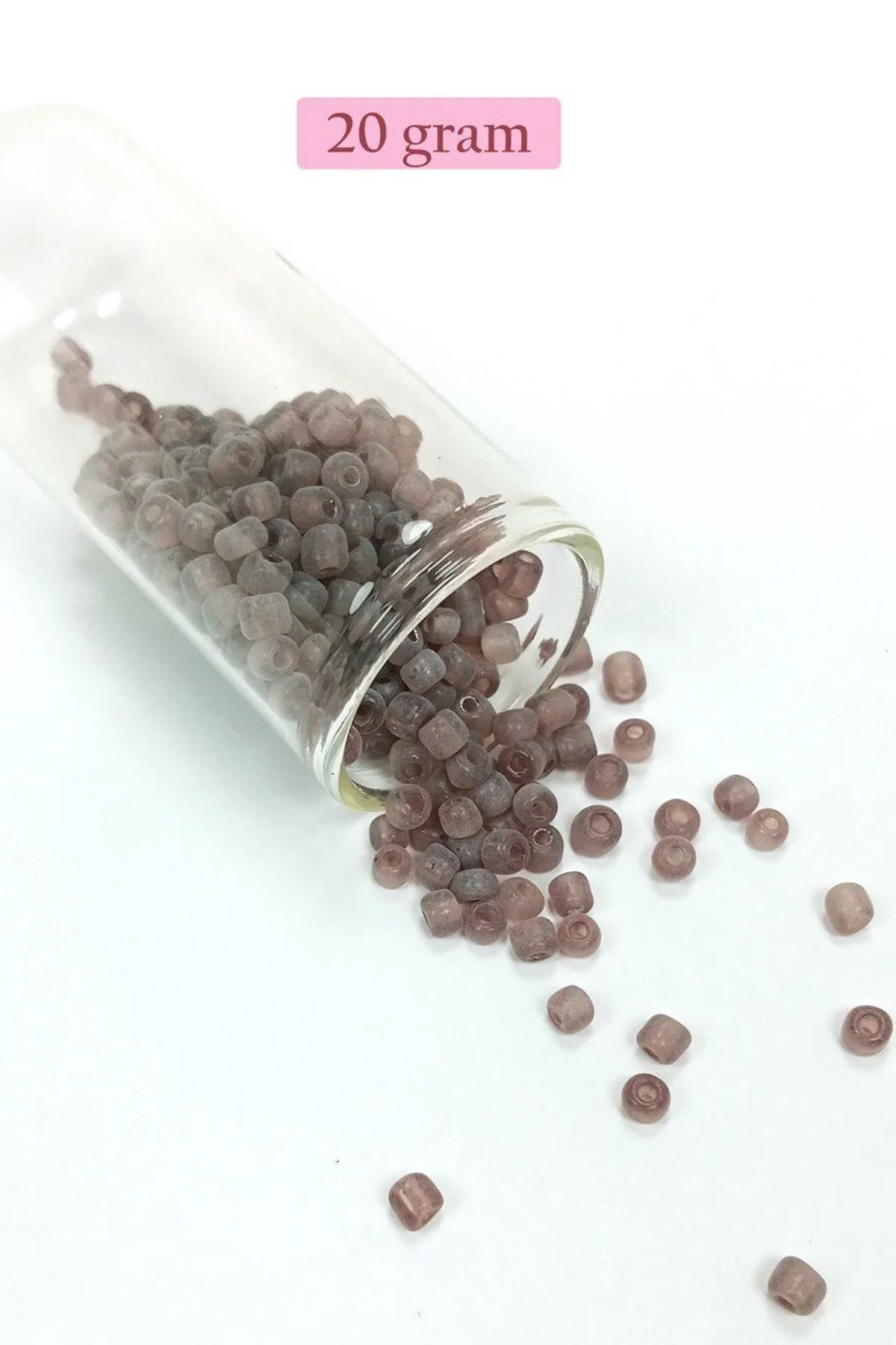 Dökme Cam Kum Boncuk Büyük Boy (6/0) 4 mm - 20 Gram - Şeffaf Gri - BNC105 - Just Cheap Store Görsel 5