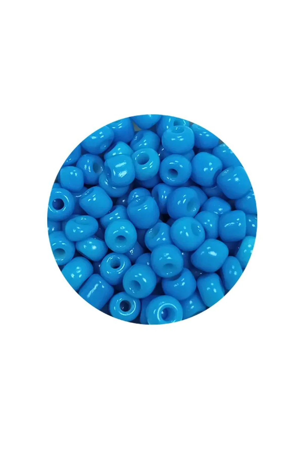 Dökme Cam Kum Boncuk Büyük Boy (6/0) 4 mm - 20 Gram - Açık Mavi - BNC106 - Just Cheap Store Görsel 4