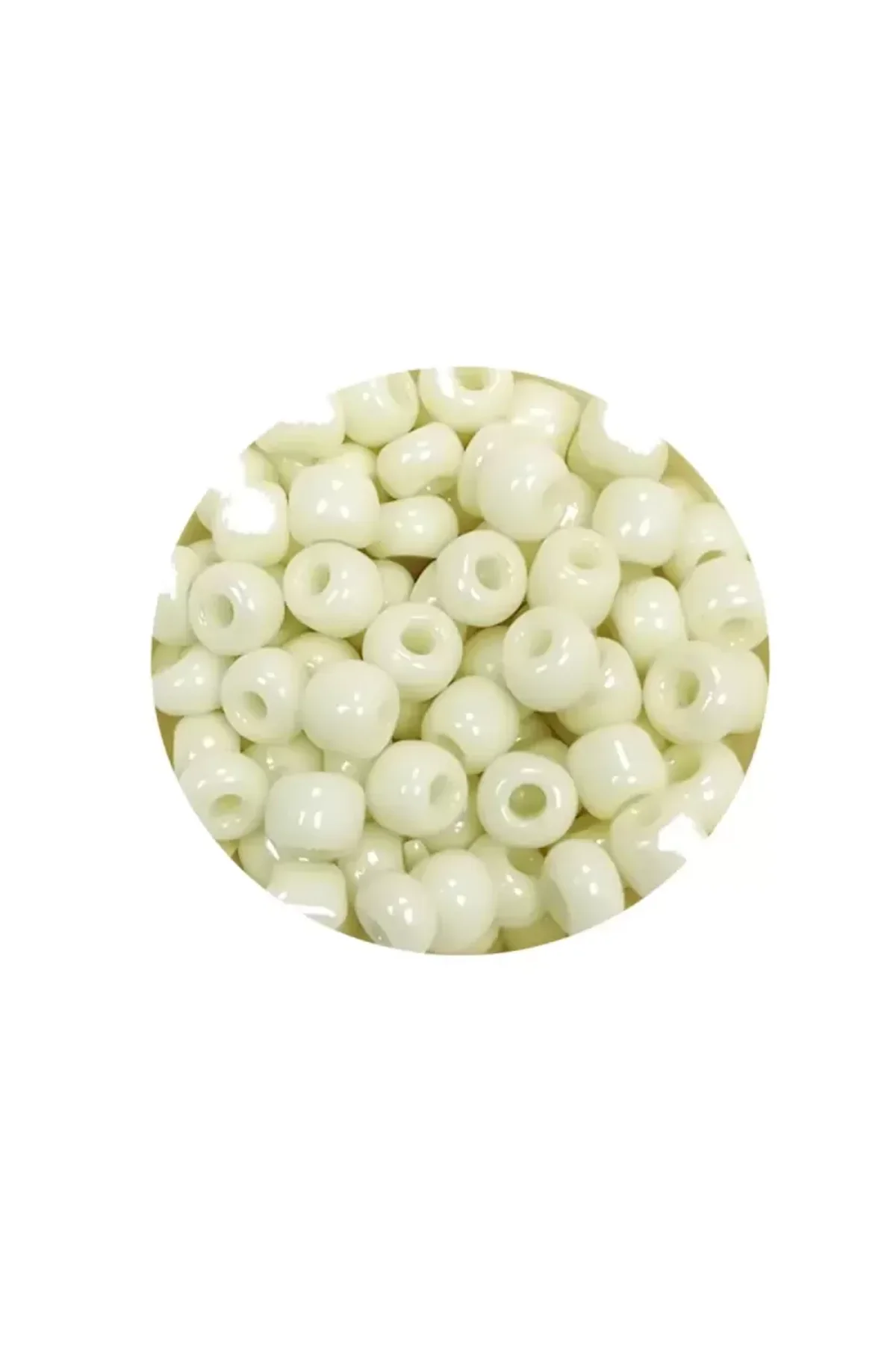 Dökme Cam Kum Boncuk Büyük Boy (6/0) 4 mm - 60 Gram - Krem - BNC107 - Just Cheap Store Görsel 2