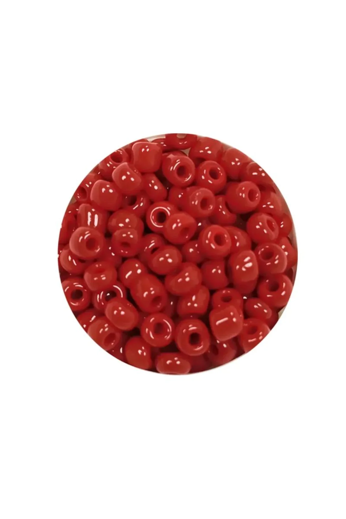 Dökme Cam Kum Boncuk Büyük Boy (6/0) 4 mm - 60 Gram - Koyu Kırmızı - BNC110 - Just Cheap Store Görsel 4