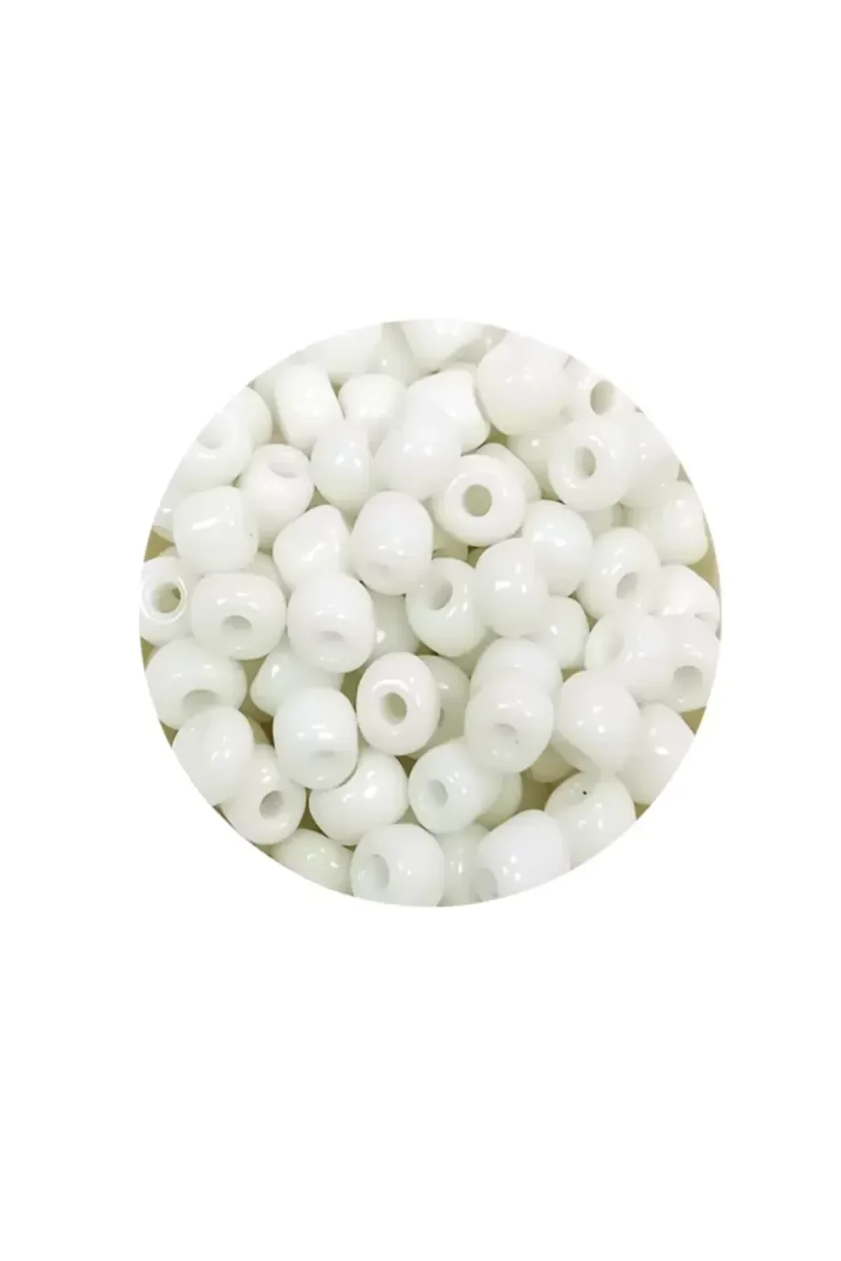 Dökme Cam Kum Boncuk Büyük Boy (6/0) 4 mm - 60 Gram - Beyaz - BNC111 - Just Cheap Store Görsel 2