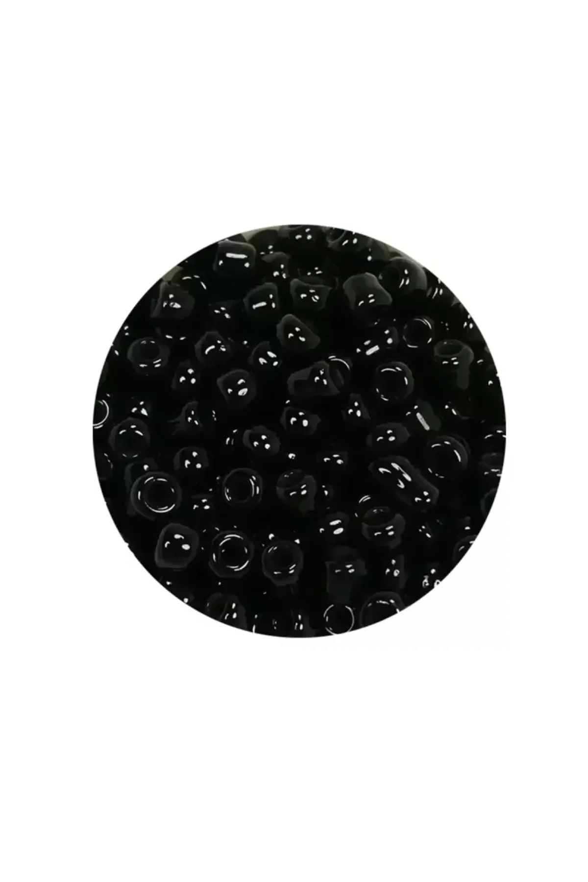 Dökme Cam Kum Boncuk (8/0) 3 mm - 60 Gram - Parlak Siyah - BNC211 - Just Cheap Store Görsel 2