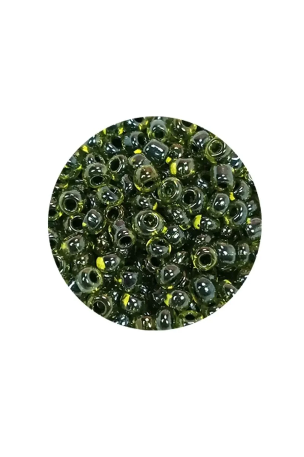 Dökme Cam Kum Boncuk (8/0) 3 mm - 60 Gram - Şeffaf Alacalı Yeşil - BNC212 - Just Cheap Store Görsel 4