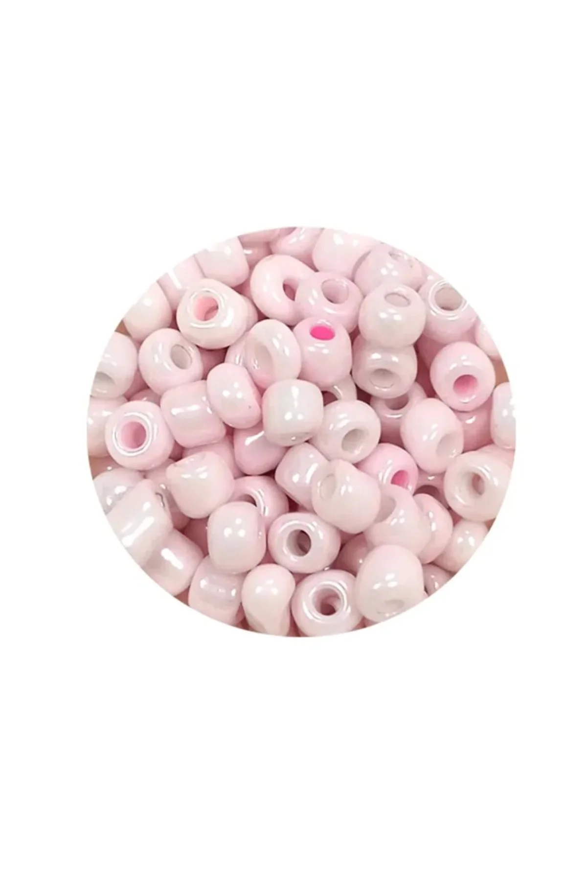 Dökme Cam Kum Boncuk Büyük Boy (6/0) 4 mm - 60 Gram - Toz Pembe - BNC113 - Just Cheap Store Görsel 4