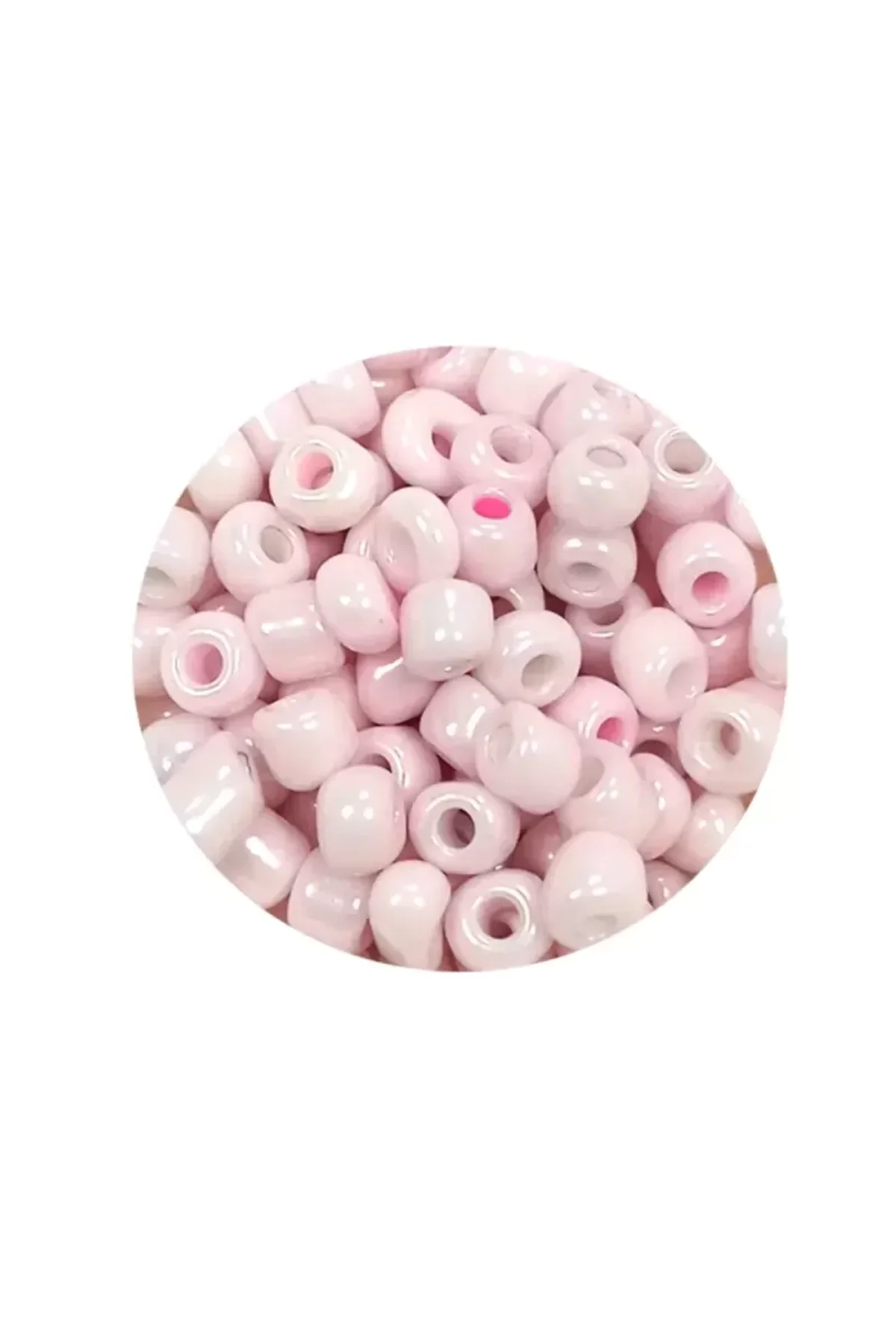 Dökme Cam Kum Boncuk Büyük Boy (6/0) 4 mm - 60 Gram - Toz Pembe - BNC113 - Just Cheap Store Görsel 2