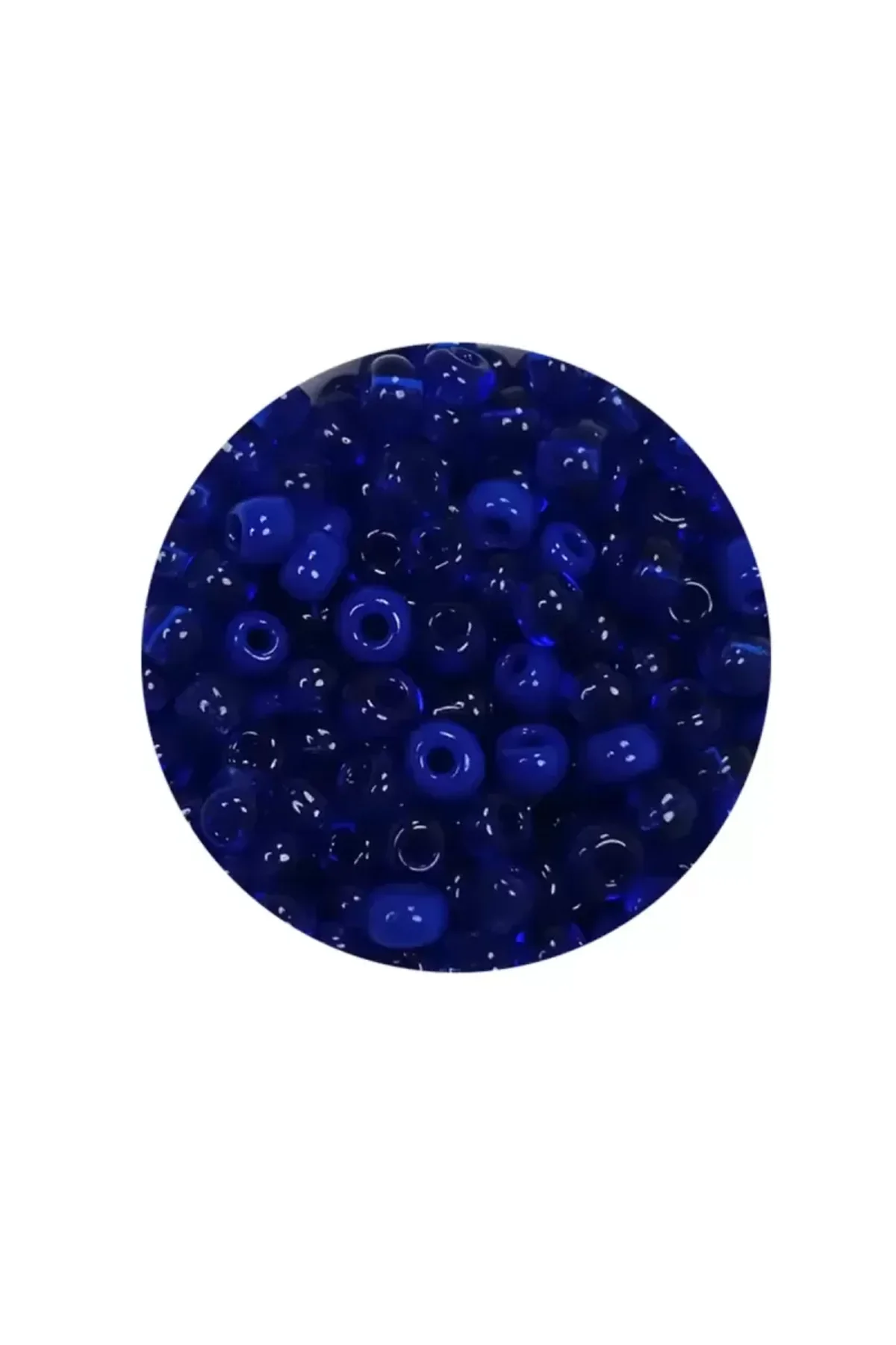 Dökme Cam Kum Boncuk (8/0) 3 mm - 60 Gram - Koyu Mavi - BNC219 - Just Cheap Store Görsel 2