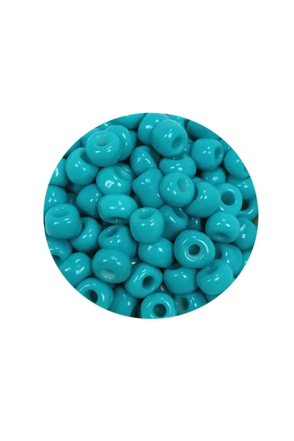 Dökme Cam Kum Boncuk Büyük Boy (6/0) 4 mm - 60 Gram - Camgöbeği Yeşili - BNC118 - Just Cheap Store Görsel 4