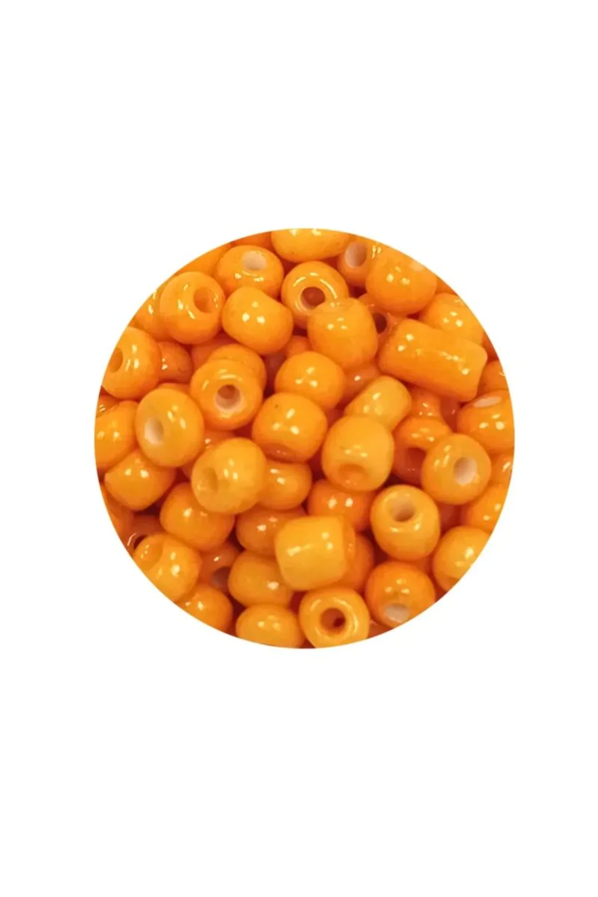 Dökme Cam Kum Boncuk Büyük Boy (6/0) 4 mm - 60 Gram - Açık Turuncu - BNC131 - Just Cheap Store Görsel 4