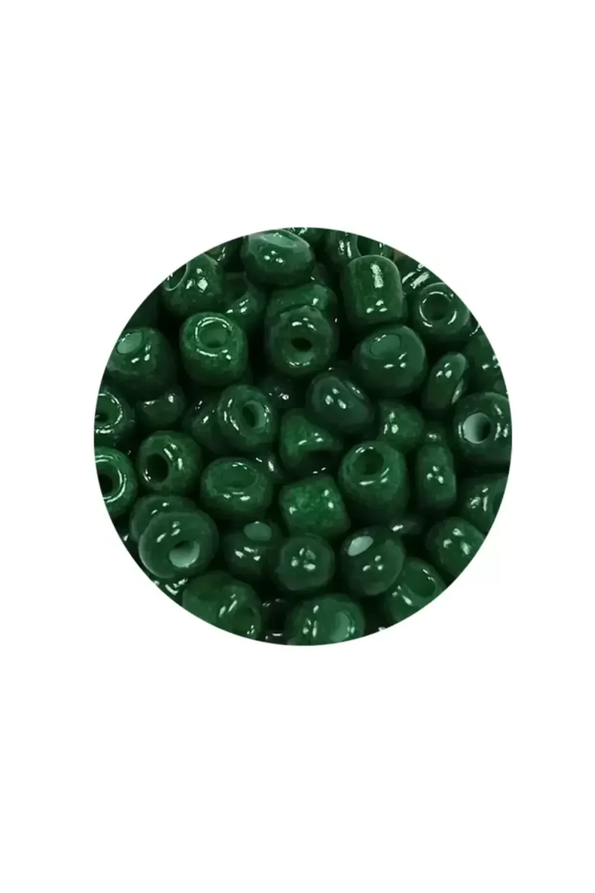 Dökme Cam Kum Boncuk Büyük Boy (6/0) 4 mm - 60 Gram - Koyu Yeşil - BNC140 - Just Cheap Store Görsel 2