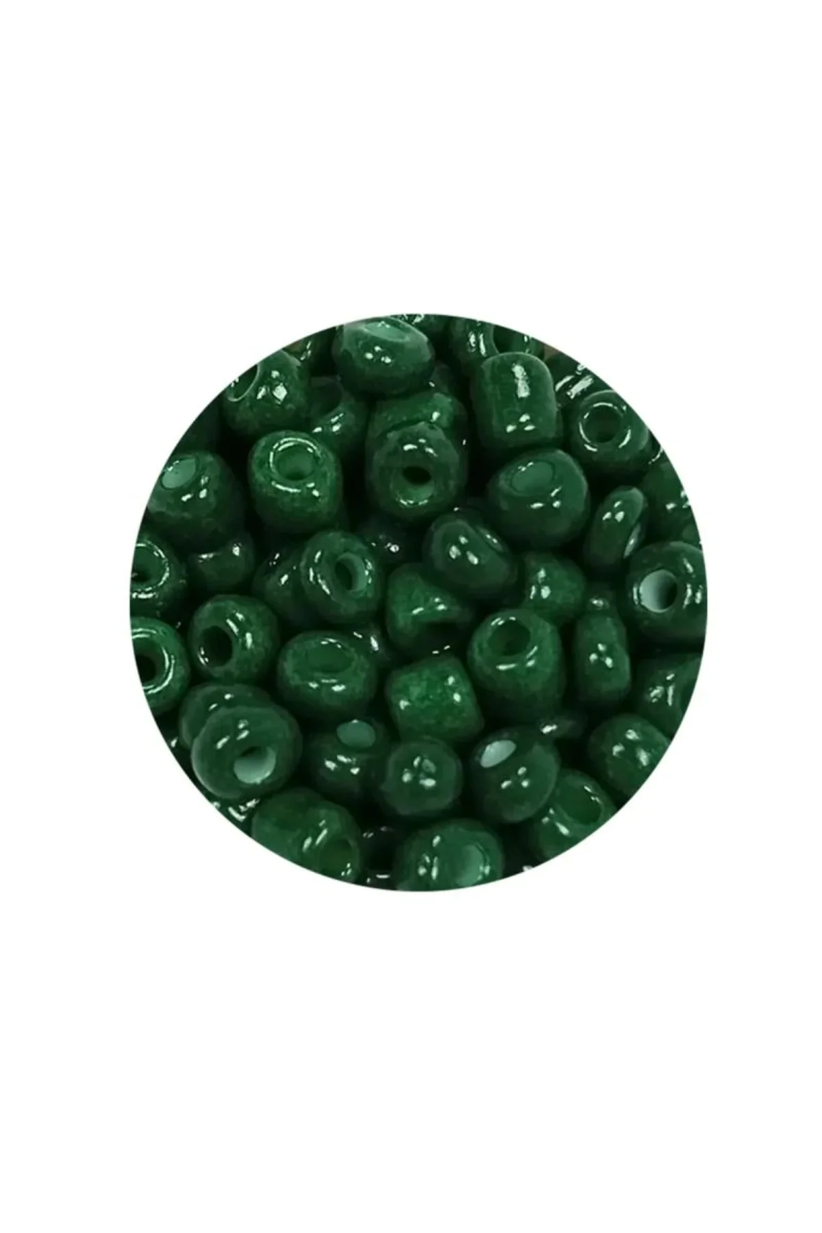Dökme Cam Kum Boncuk Büyük Boy (6/0) 4 mm - 60 Gram - Koyu Yeşil - BNC140 - Just Cheap Store Görsel 4