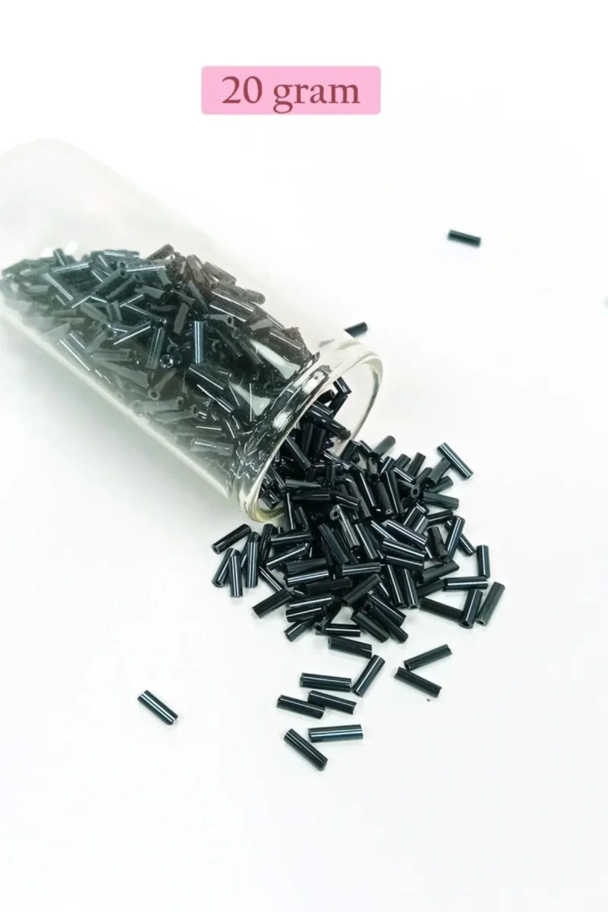 Uzun Boru Kesme Boncuk Çap 2mm Uzunluk 10 mm - 20 Gram - Koyu Yeşil - BNC227 - Just Cheap Store Görsel 3