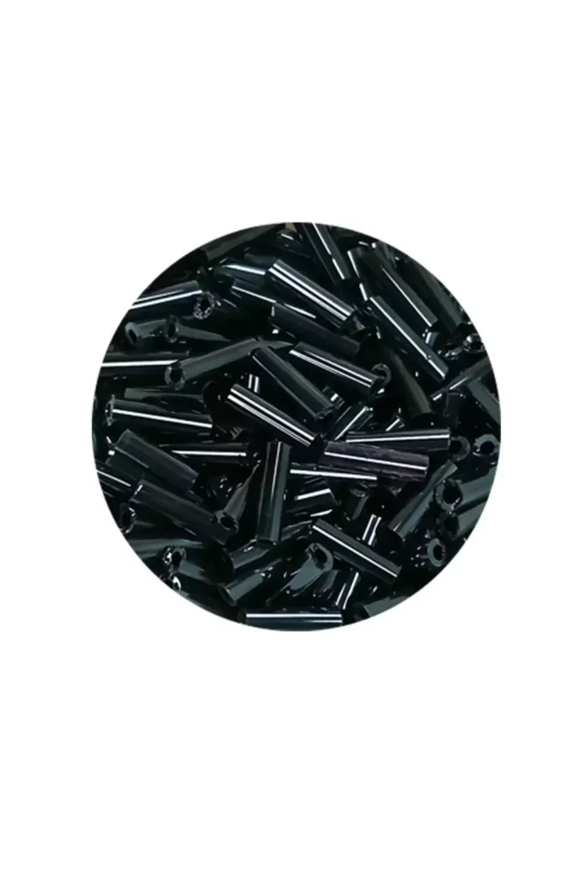 Uzun Boru Kesme Boncuk Çap 2mm Uzunluk 10 mm - 20 Gram - Koyu Yeşil - BNC227 - Just Cheap Store Görsel 2