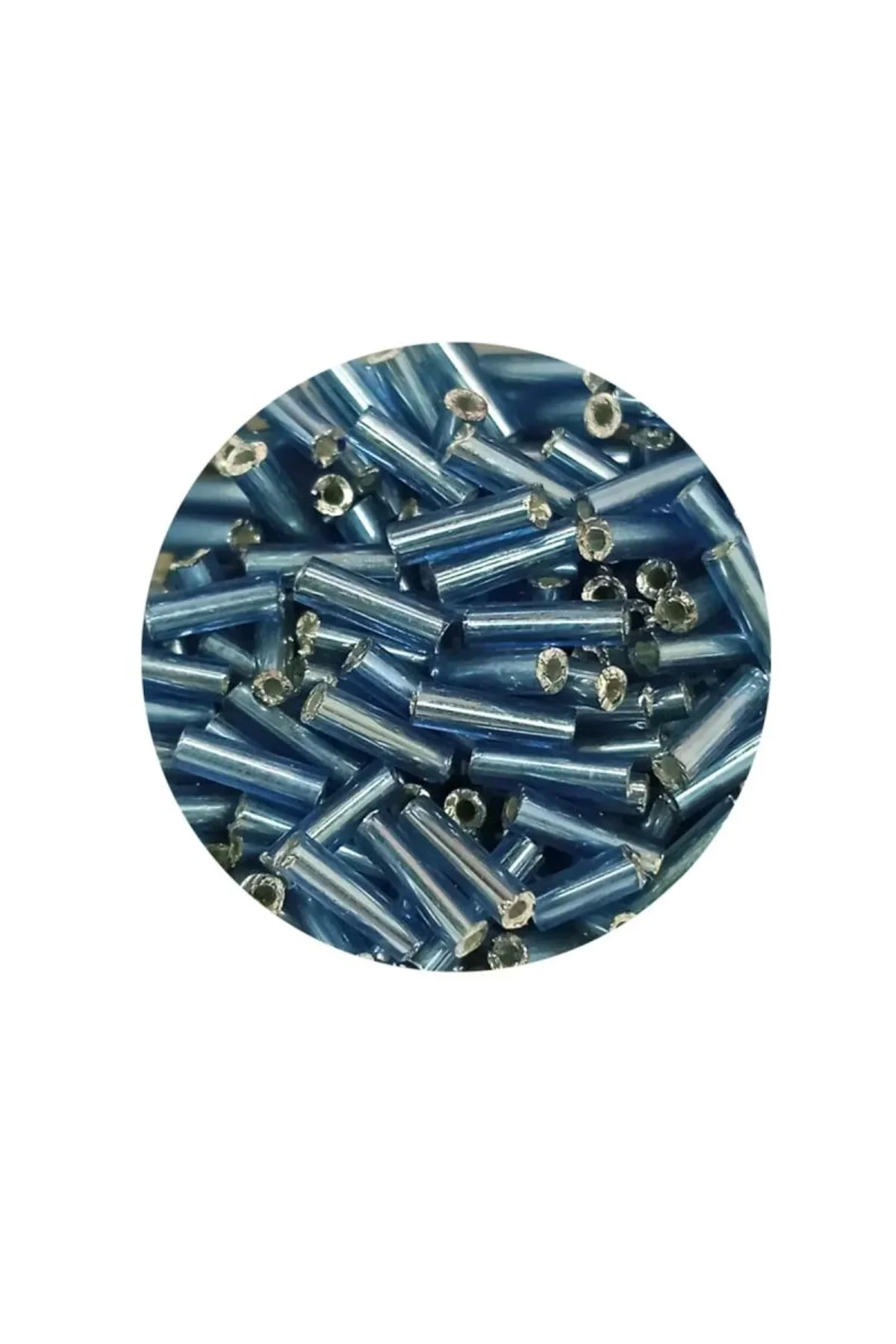 Uzun Boru Kesme Boncuk Çap 2mm Uzunluk 10 mm - 20 Gram - Camgöbeği Mavi - BNC228 - Just Cheap Store Görsel 4