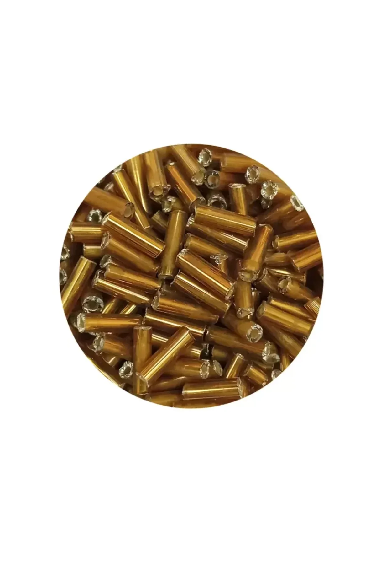Uzun Boru Kesme Boncuk Çap 2mm Uzunluk 10 mm - 20 Gram - Altın Sarısı - BNC231 - Just Cheap Store Görsel 2