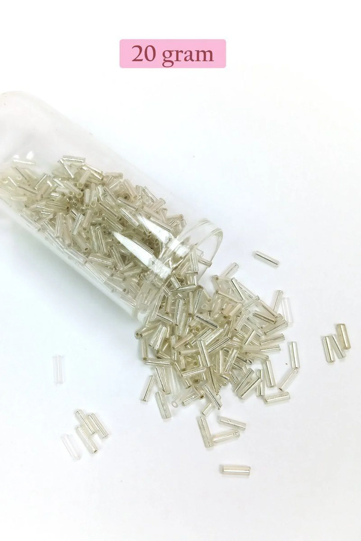 Uzun Boru Kesme Boncuk Çap 2mm Uzunluk 10 mm - 20 Gram - Gümüş - BNC232 - Just Cheap Store Görsel 5