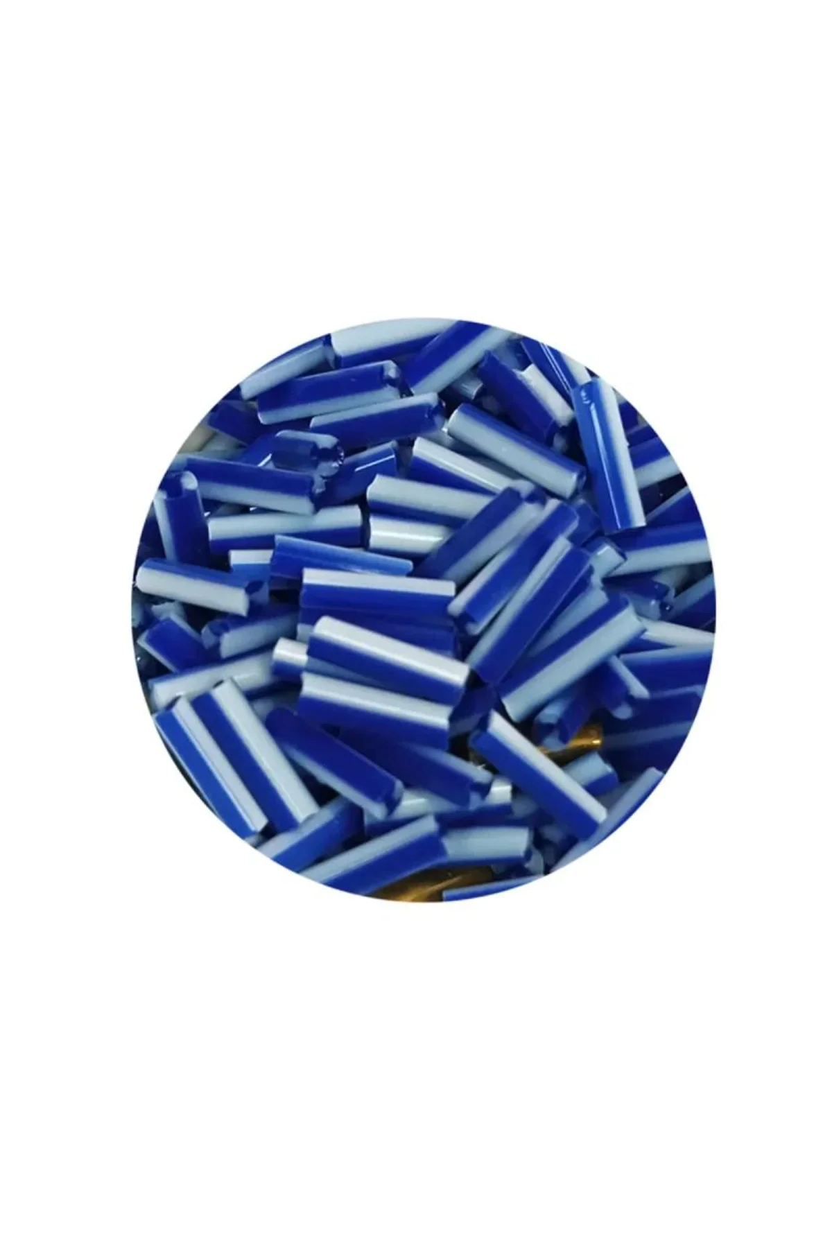 Uzun Boru Kesme Boncuk Çap 2mm Uzunluk 10 mm - 20 Gram - Mavi Beyaz - BNC236 - Just Cheap Store Görsel 4