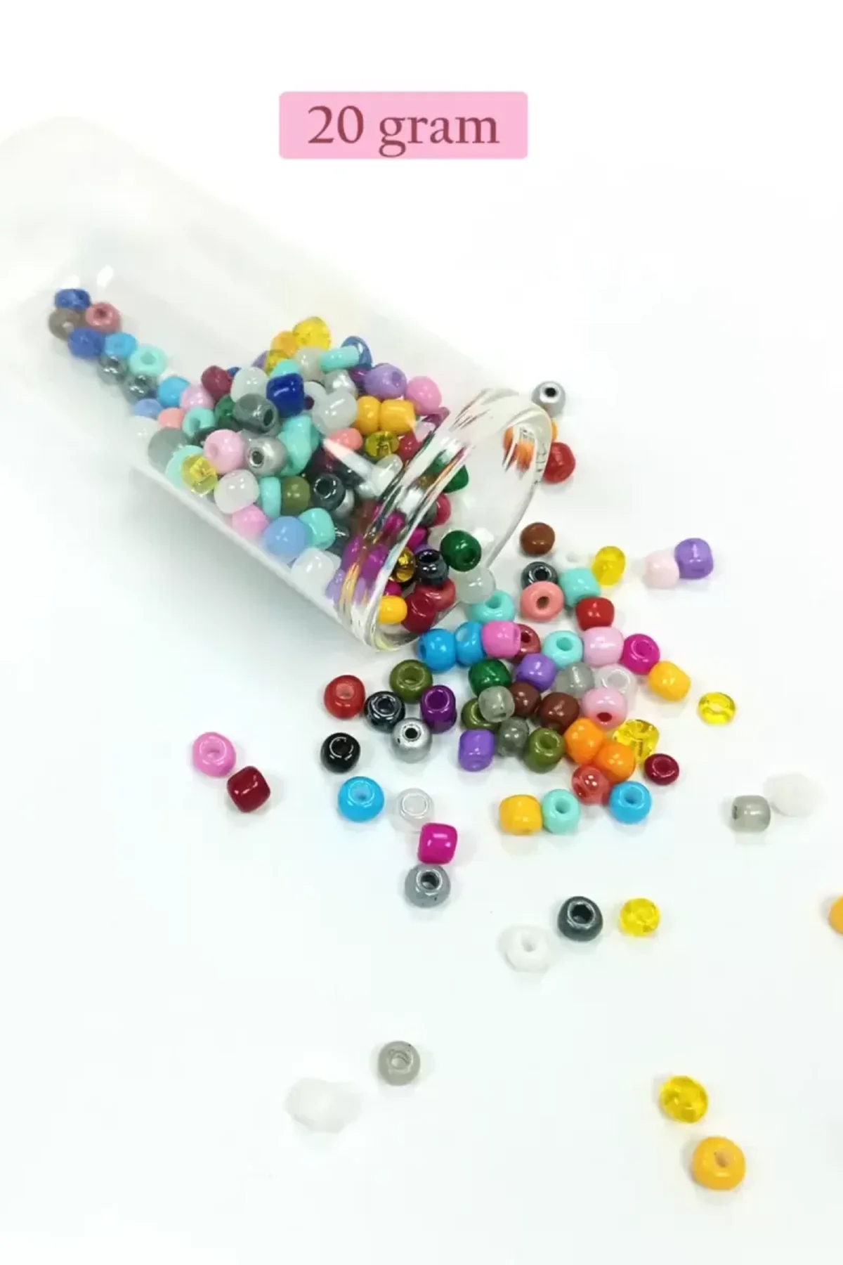 Dökme Cam Kum Boncuk Büyük Boy (6/0) 4 mm - 4 Renk - Toplam 80 Gram - BNC413 - Just Cheap Store Görsel 5
