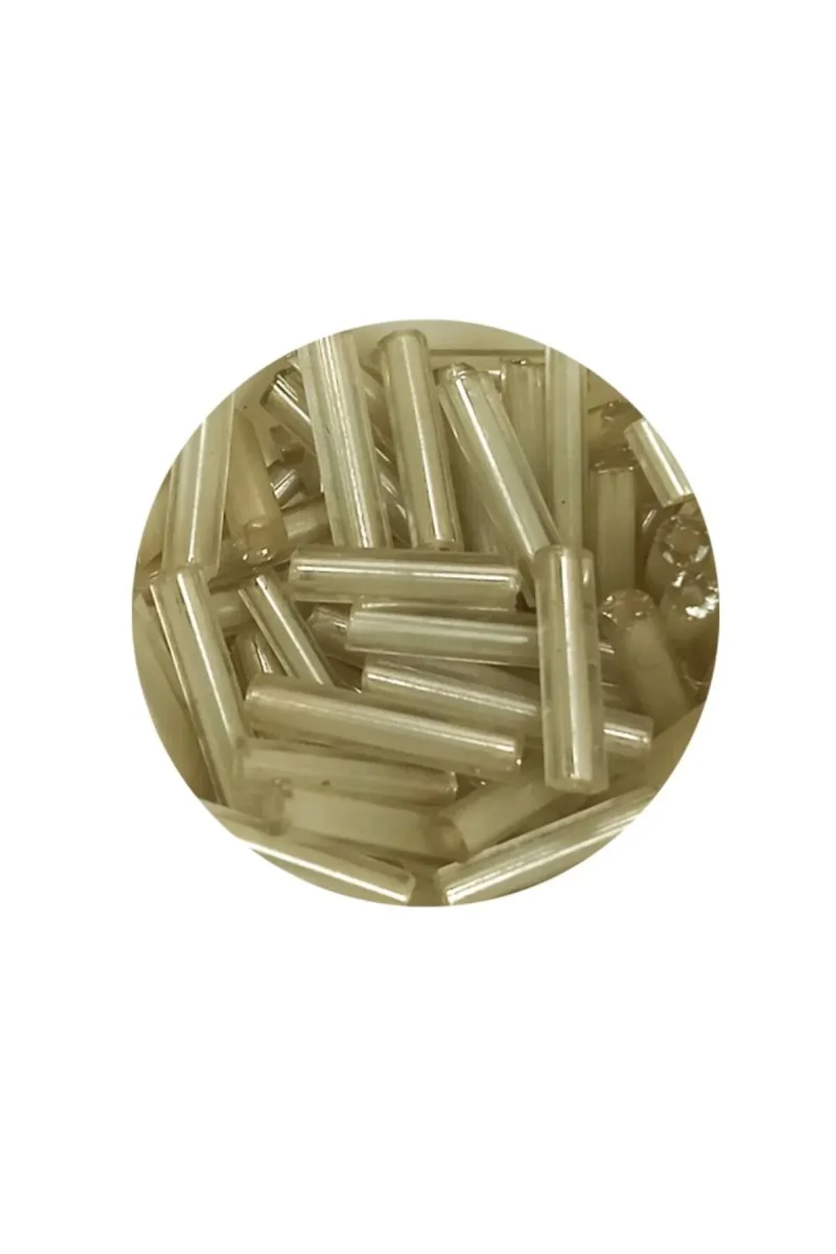 Uzun Boru Kesme Boncuk Çap 2mm Uzunluk 10 mm - 20 Gram - Şeffaf Bej - BNC237 - Just Cheap Store Görsel 4