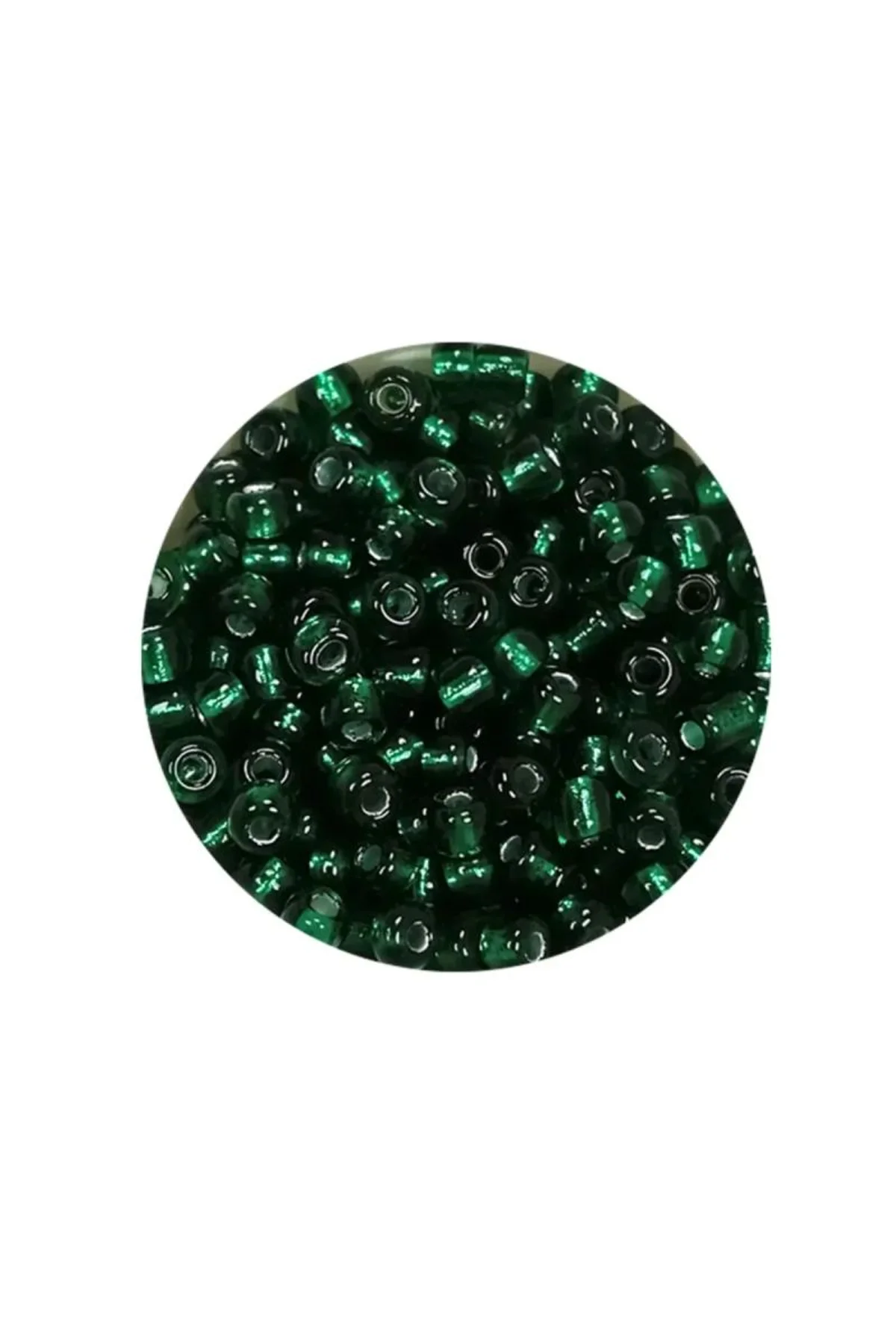 Dökme Cam Kum Boncuk (8/0) 3 mm - 20 Gram - Koyu Yeşil - BNC146 - Just Cheap Store Görsel 4
