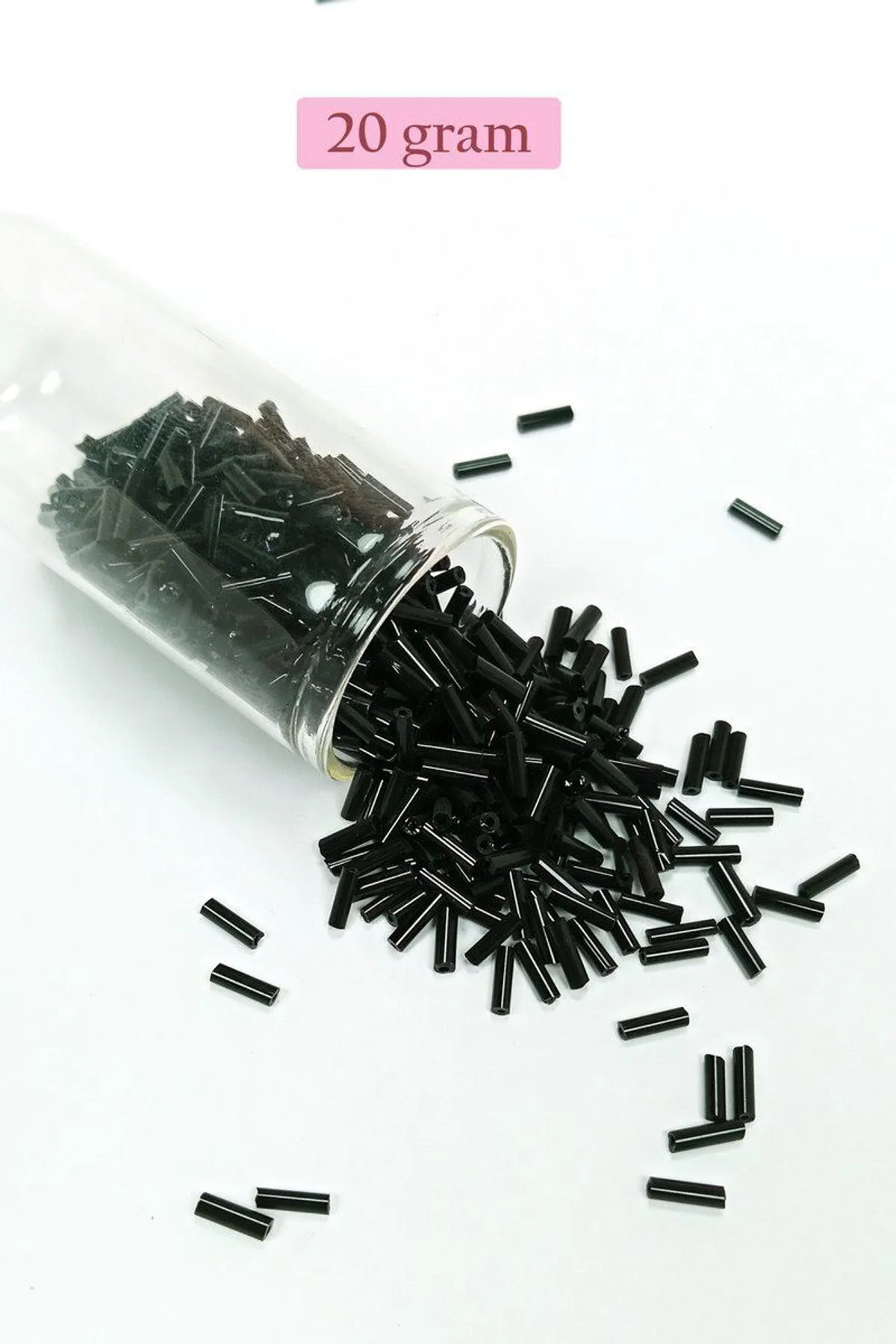 Uzun Boru Kesme Boncuk Çap 2mm Uzunluk 10 mm - 20 Gram - Siyah - BNC241 - Just Cheap Store Görsel 5