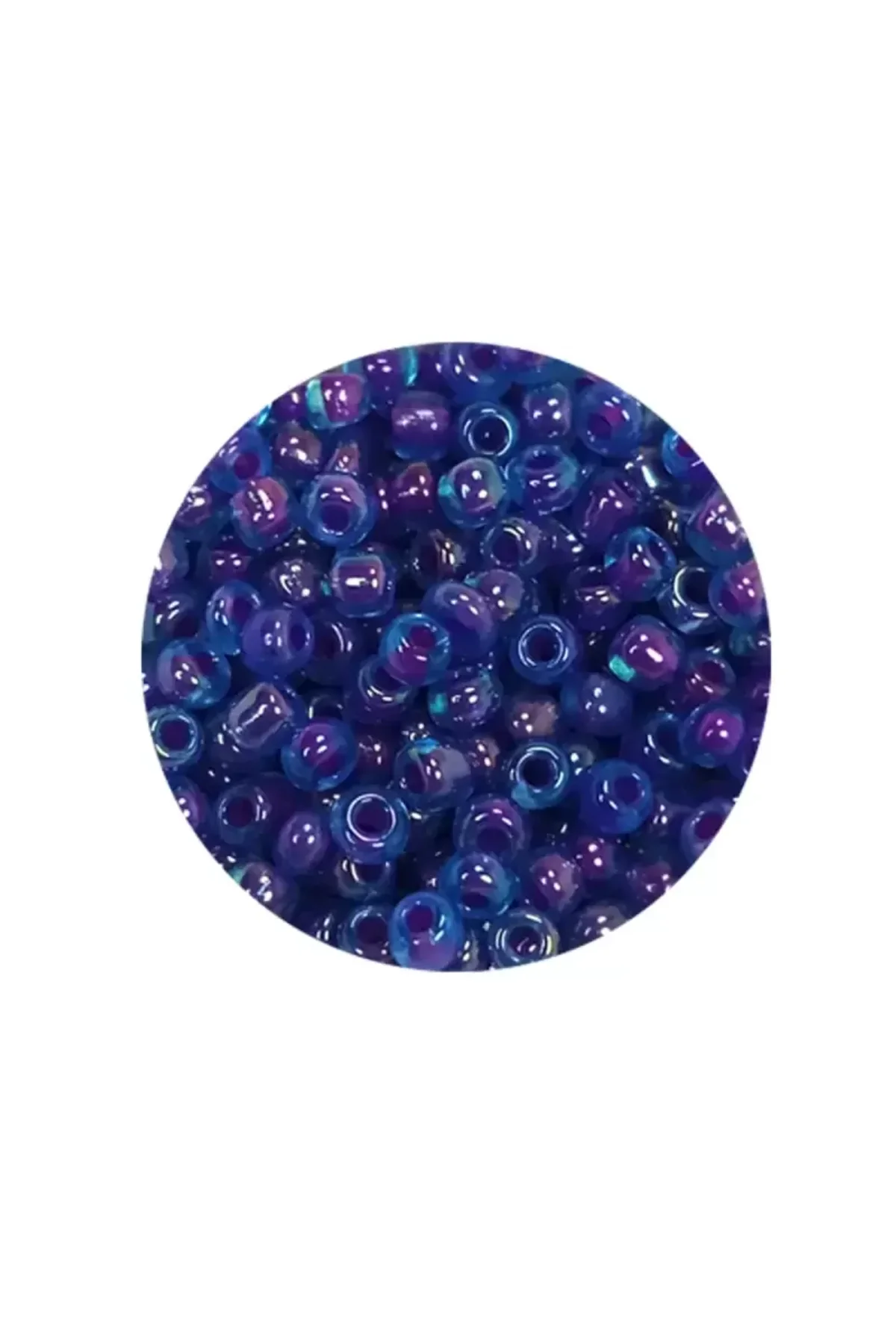 Dökme Cam Kum Boncuk (8/0) 3 mm - 20 Gram - Şeffaf Mavi - BNC149 - Just Cheap Store Görsel 2