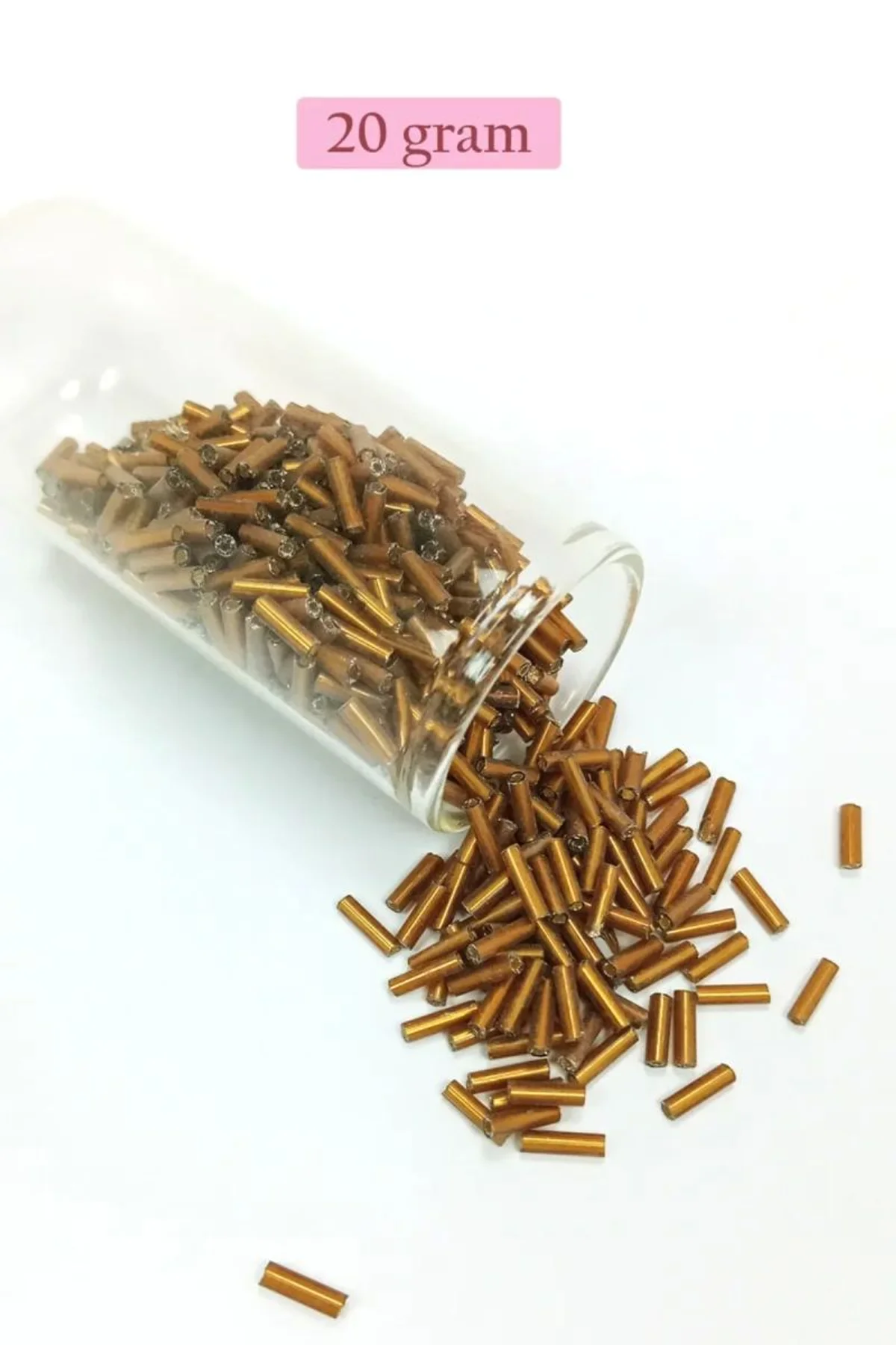 Uzun Boru Kesme Boncuk Çap 2mm Uzunluk 10 mm - 20 Gram - Gold - BNC248 - Just Cheap Store Görsel 3