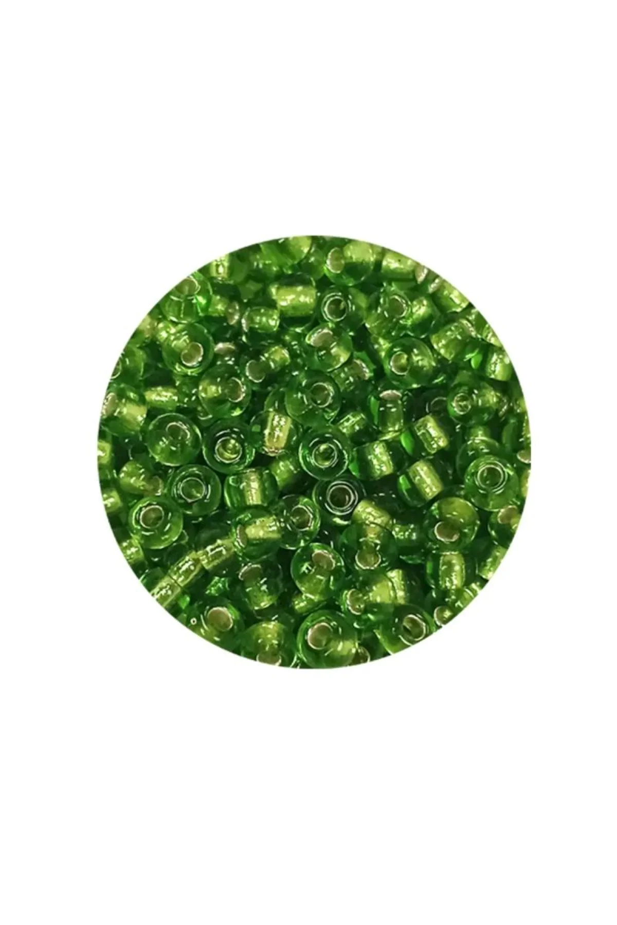 Dökme Cam Kum Boncuk (8/0) 3 mm - 20 Gram - Şeffaf Çimen Yeşili - BNC154 - Just Cheap Store Görsel 4