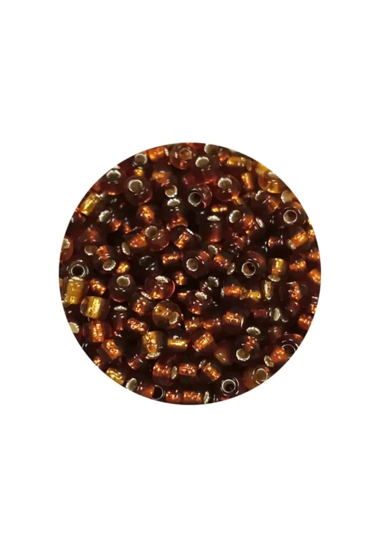 Dökme Cam Kum Boncuk (8/0) 3 mm - 20 Gram - Şeffaf Kahve - BNC157 - Just Cheap Store Görsel 2