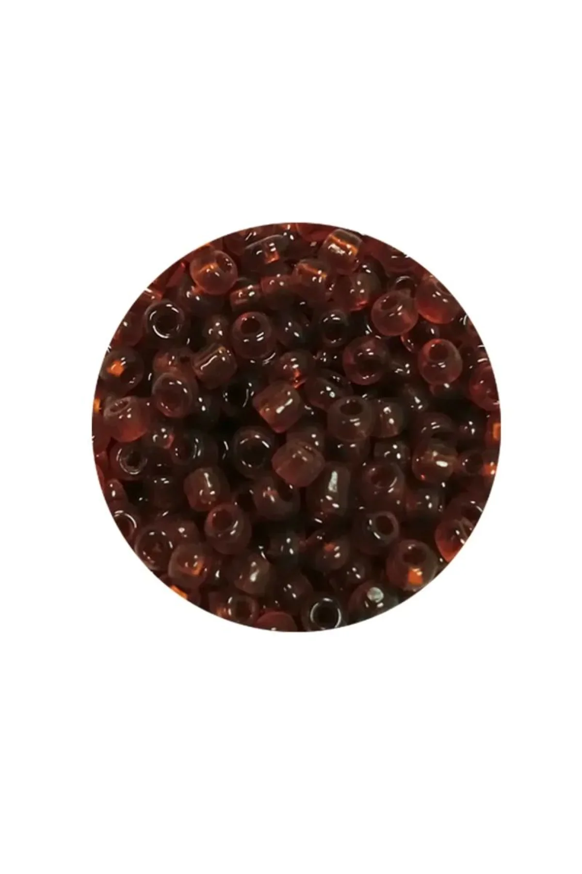 Dökme Cam Kum Boncuk (8/0) 3 mm - 20 Gram - Şeffaf Koyu Kahve - BNC159 - Just Cheap Store Görsel 4