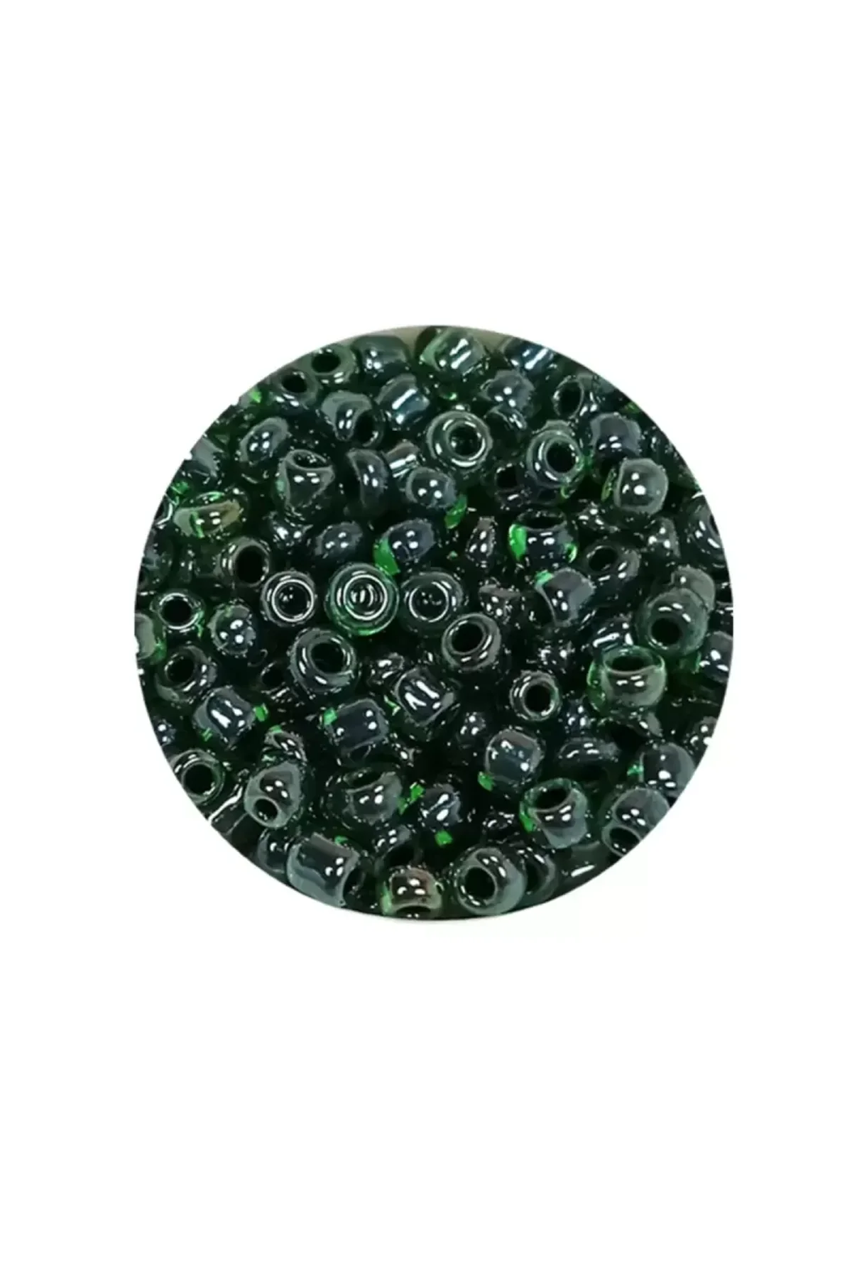 Dökme Cam Kum Boncuk (8/0) 3 mm - 20 Gram - Parlak Yeşil - BNC162 - Just Cheap Store Görsel 2