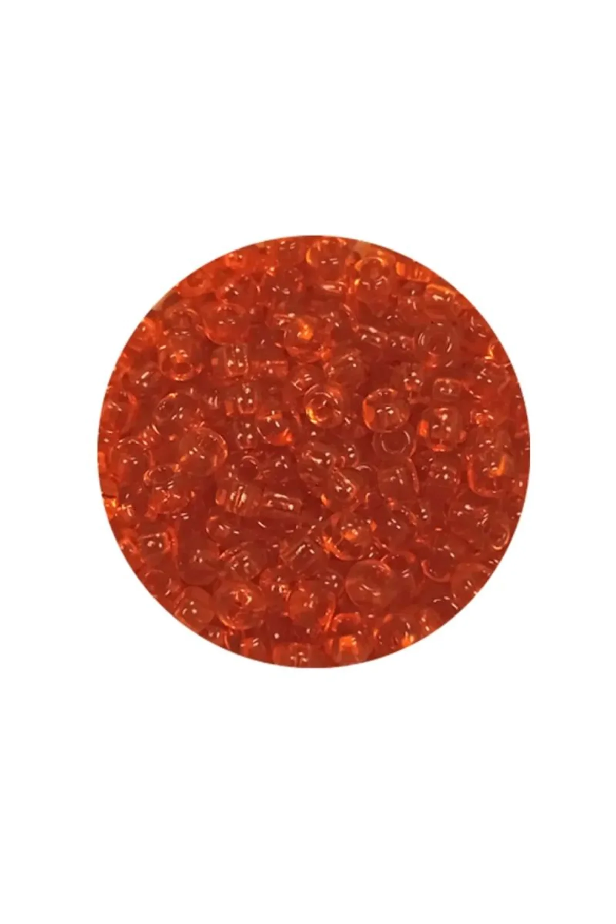 Dökme Cam Kum Boncuk (8/0) 3 mm - 20 Gram - Şeffaf Turuncu - BNC165 - Just Cheap Store Görsel 4
