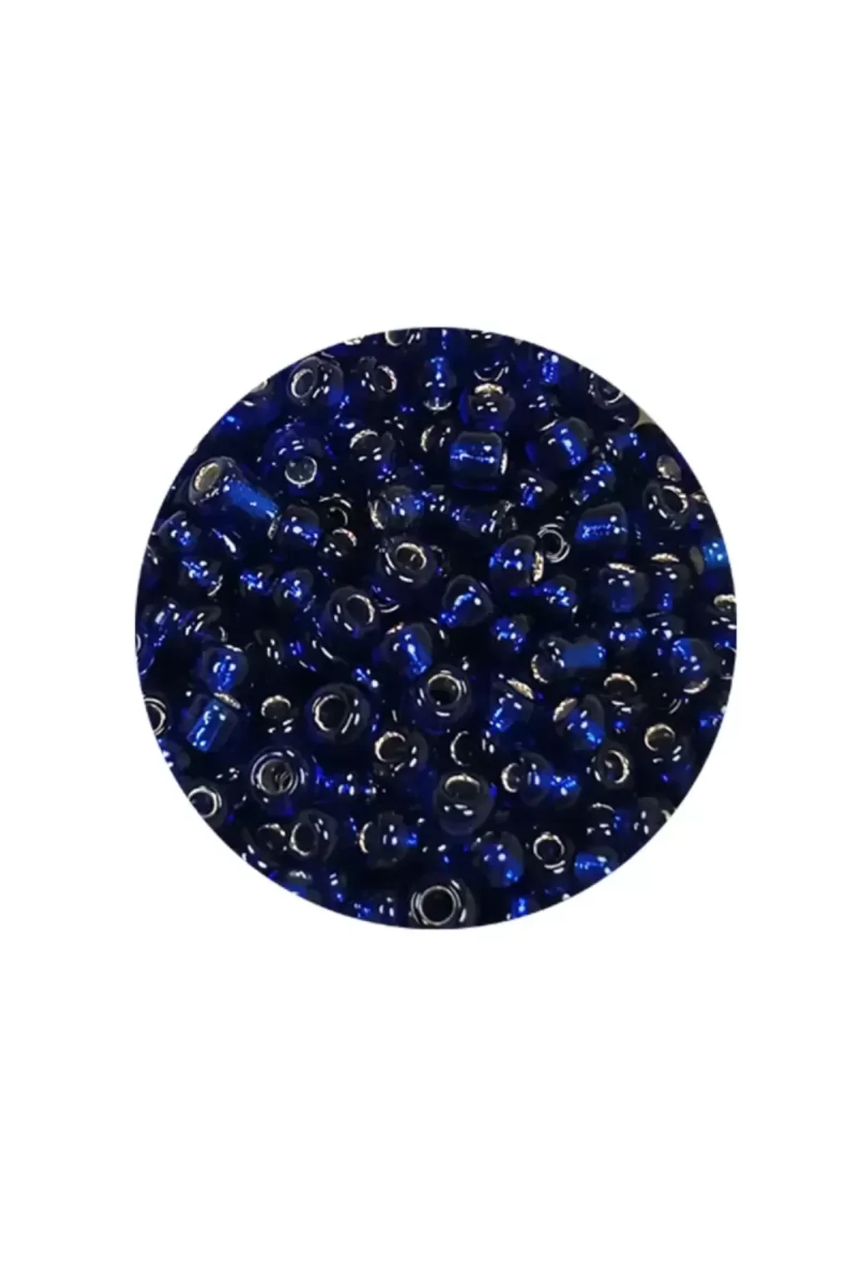 Dökme Cam Kum Boncuk (8/0) 3 mm - 20 Gram - Şeffaf Lacivert - BNC166 - Just Cheap Store Görsel 2