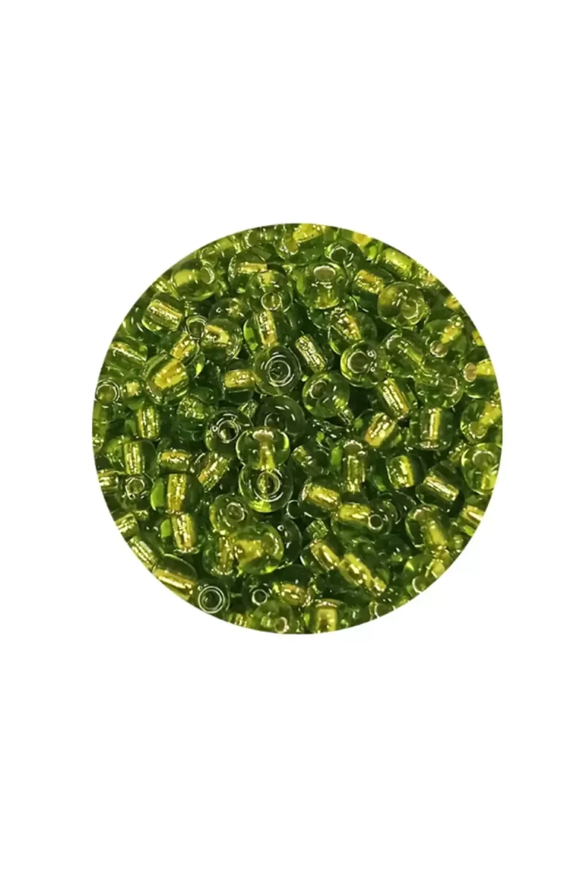 Dökme Cam Kum Boncuk (8/0) 3 mm - 20 Gram - Şeffaf Yeşil - BNC167 - Just Cheap Store Görsel 2