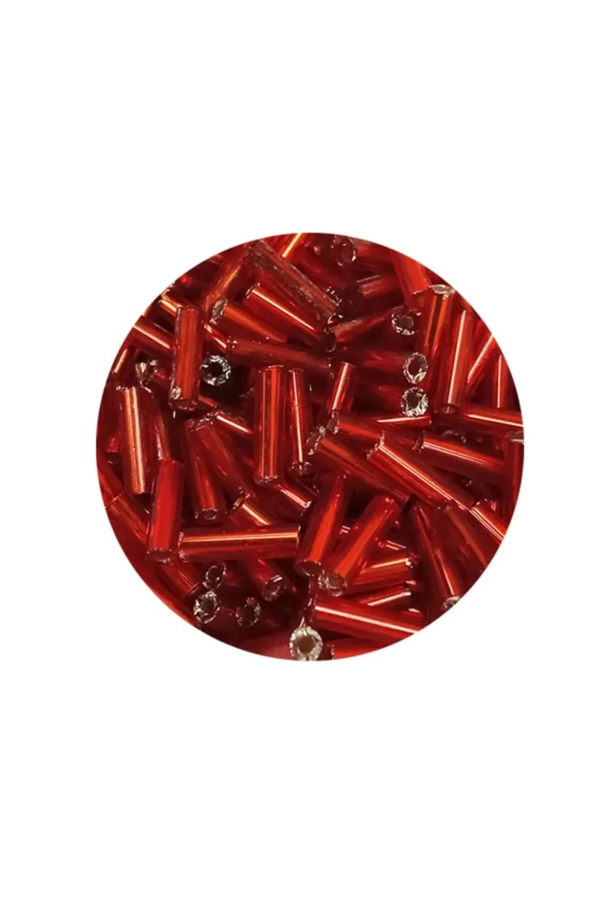 Uzun Boru Kesme Boncuk Çap 2mm Uzunluk 10 mm - 20 Gram - Şeffaf Kırmızı - BNC260 - Just Cheap Store Görsel 4