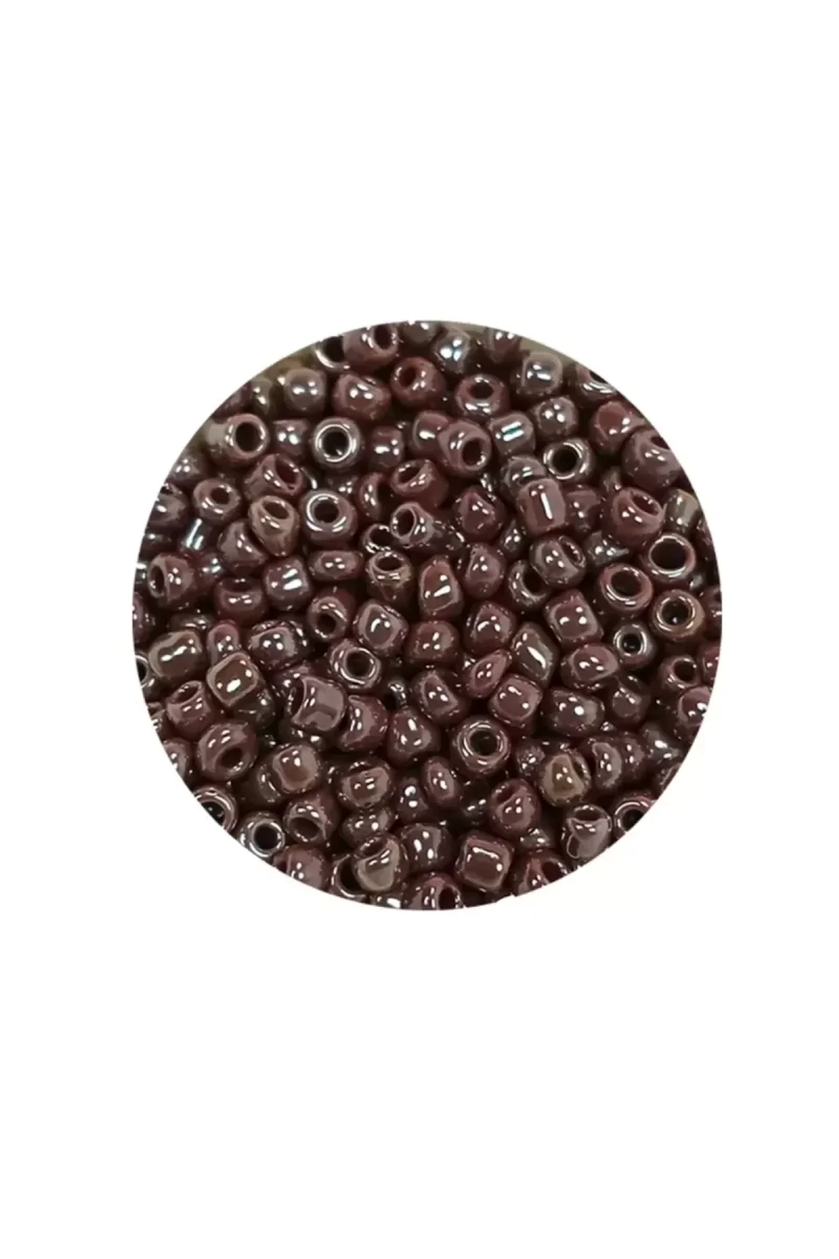 Dökme Cam Kum Boncuk (8/0) 3 mm - 20 Gram - Parlak Koyu Kestane - BNC168 - Just Cheap Store Görsel 2