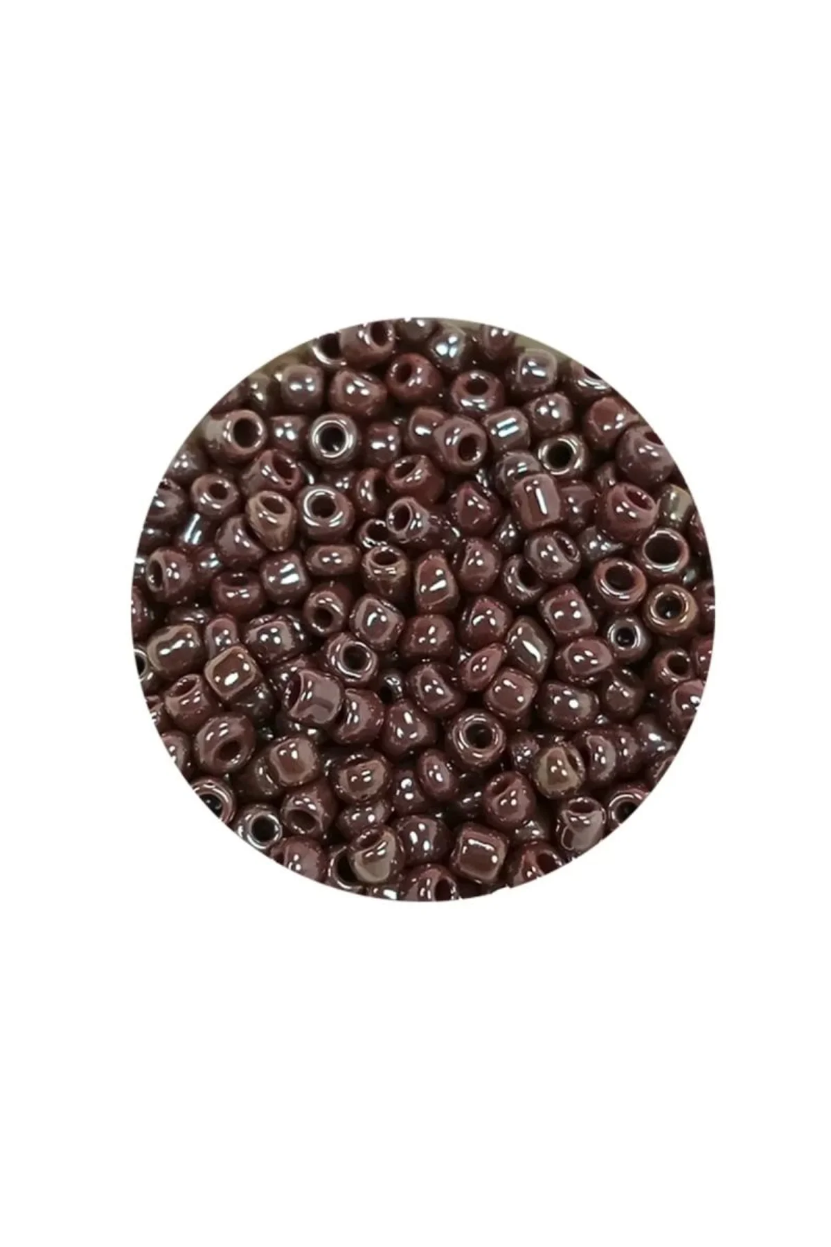 Dökme Cam Kum Boncuk (8/0) 3 mm - 20 Gram - Parlak Koyu Kestane - BNC168 - Just Cheap Store Görsel 4