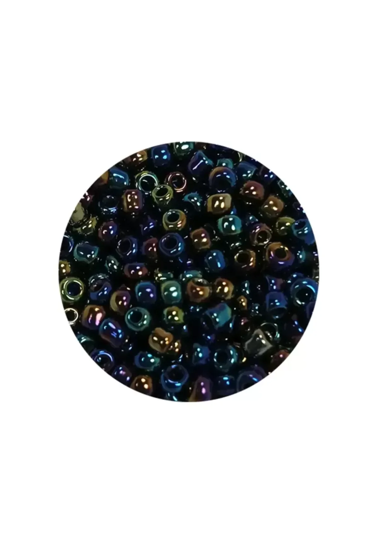 Dökme Cam Kum Boncuk (8/0) 3 mm - 20 Gram - Lacivert Yeşil - BNC169 - Just Cheap Store Görsel 2