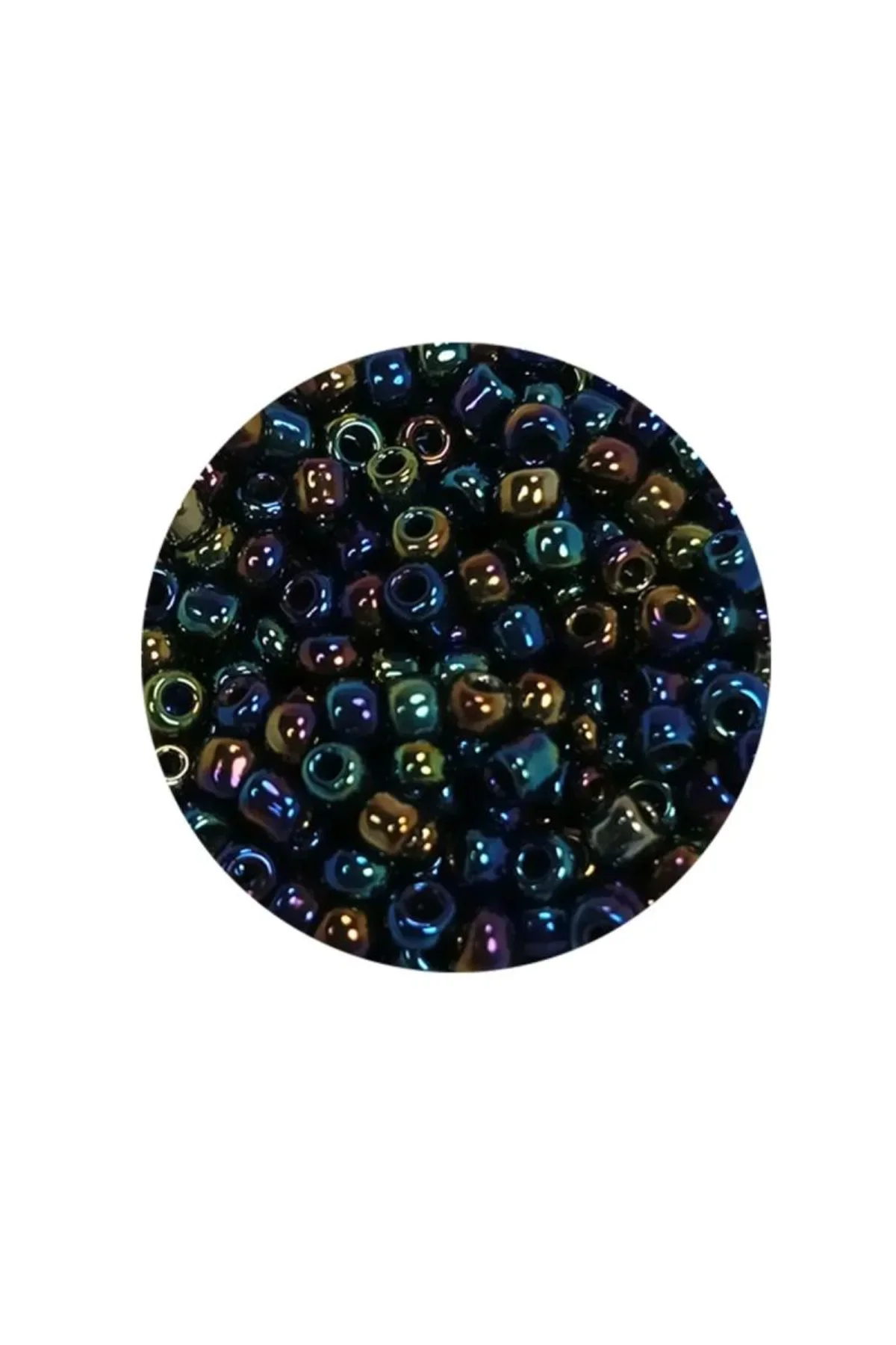 Dökme Cam Kum Boncuk (8/0) 3 mm - 20 Gram - Lacivert Yeşil - BNC169 - Just Cheap Store Görsel 4