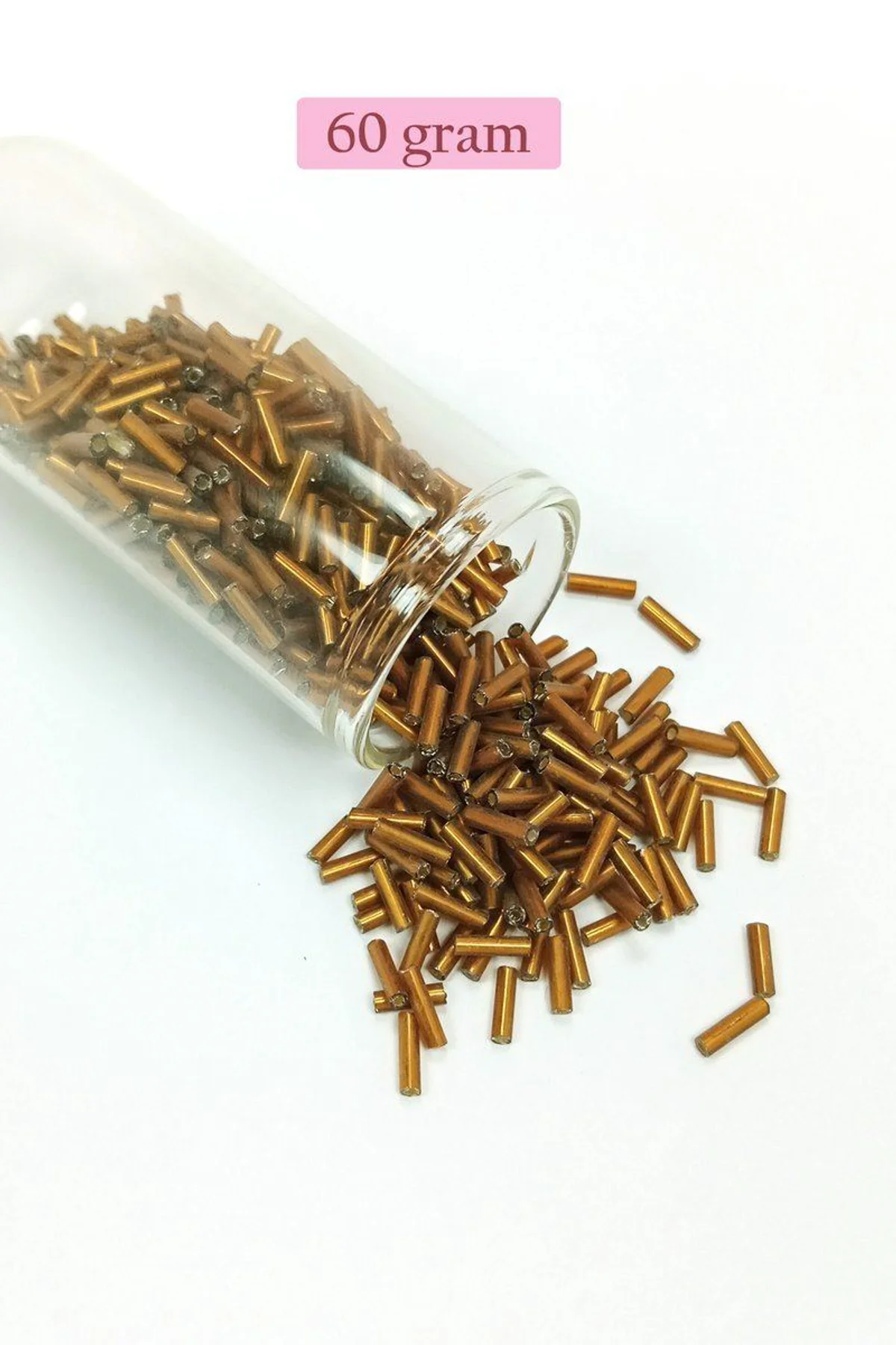 Uzun Boru Kesme Boncuk Çap 2mm Uzunluk 10 mm - 60 Gram - Koyu Altın - BNC265 - Just Cheap Store Görsel 5